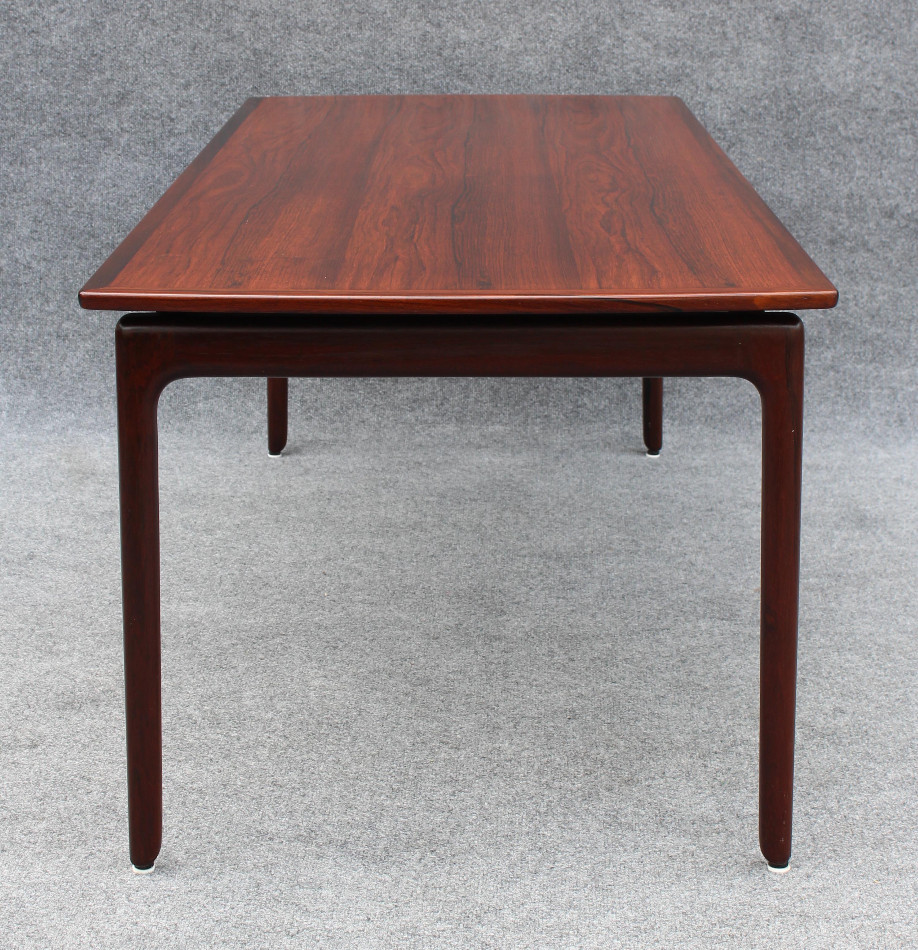 Fully Restored & Rare Ole Wanscher Floating Top Rosewood Coffee Table 1960s For Sale 1