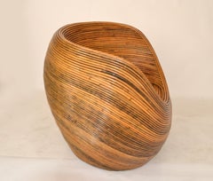 Fully Restored Sculptural Hand-Crafted Rattan Pod Tub Club Chair Bohemian Chic