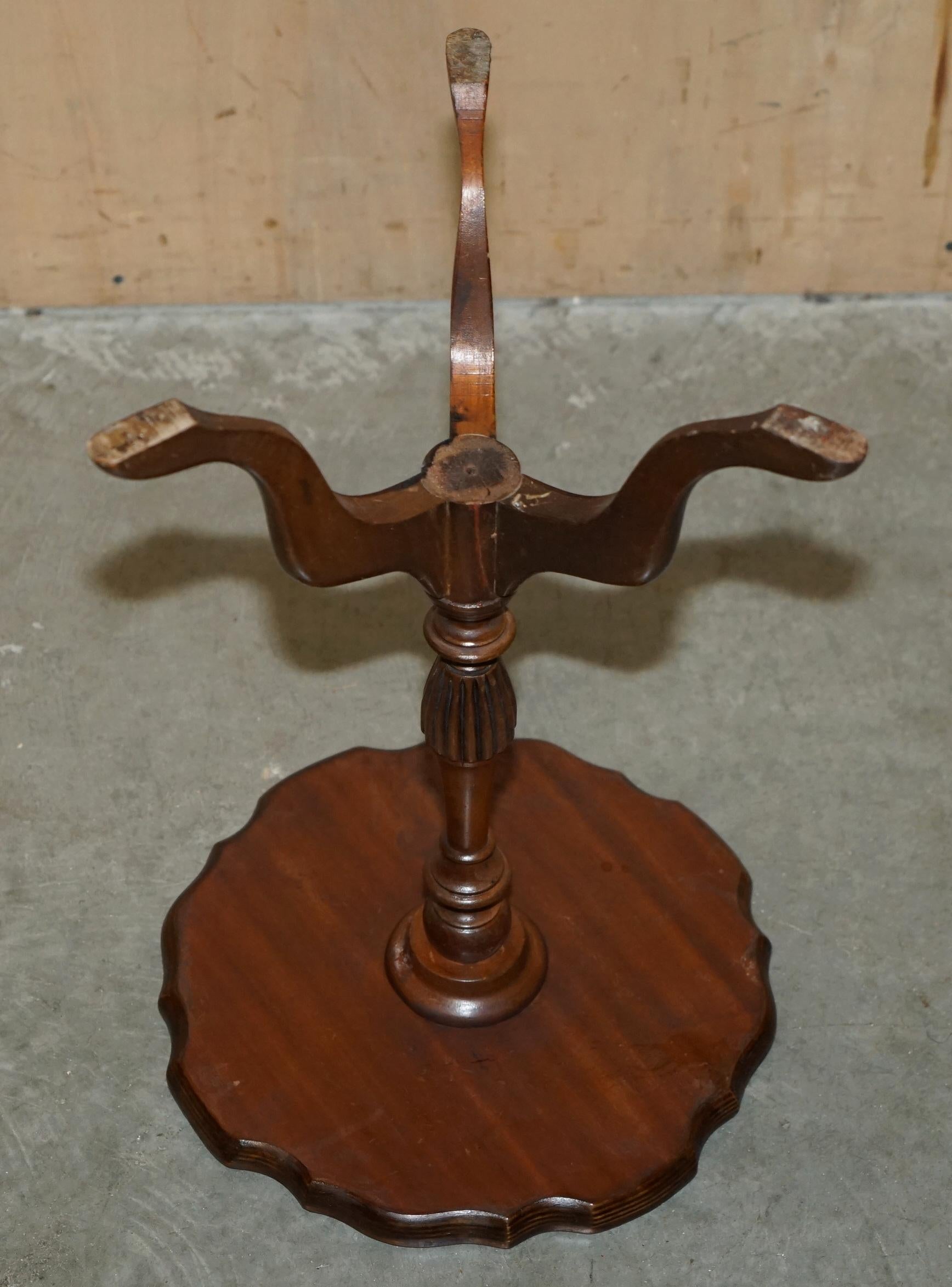 FULLY RESTORED SUBLIME ANTIQUE CIRCA 1920 BURR WALNUT TRIPOD SiDE END LAMP TABLE 5