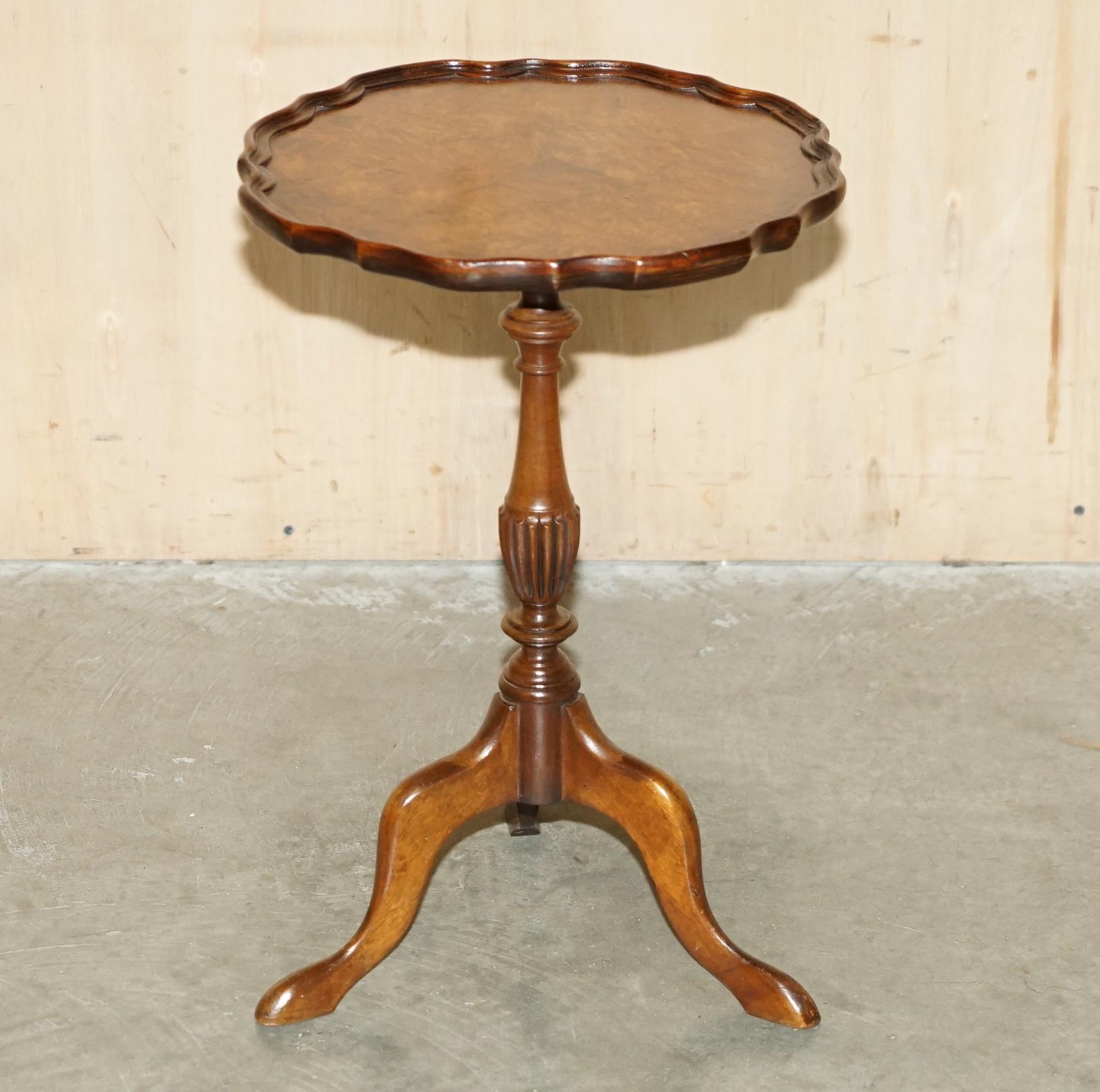 Royal House Antiques

Royal House Antiques is delighted to offer for sale this absolutely exquisite, handmade, Burr Walnut side end table with a fluted column base and pie-crest edge top 

Please note the delivery fee listed is just a guide, it