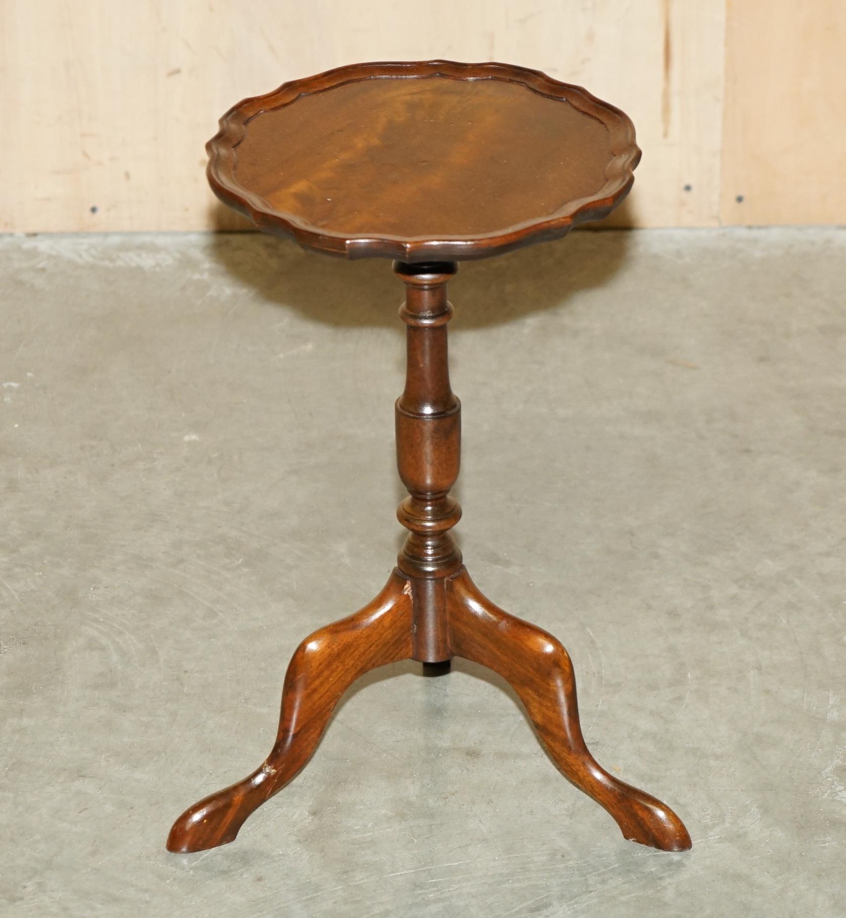 Royal House Antiques

Royal House Antiques is delighted to offer for sale this absolutely exquisite, handmade, Flamed Mahogany side end table with a turned column base and pie-crest edge top 

Please note the delivery fee listed is just a guide, it