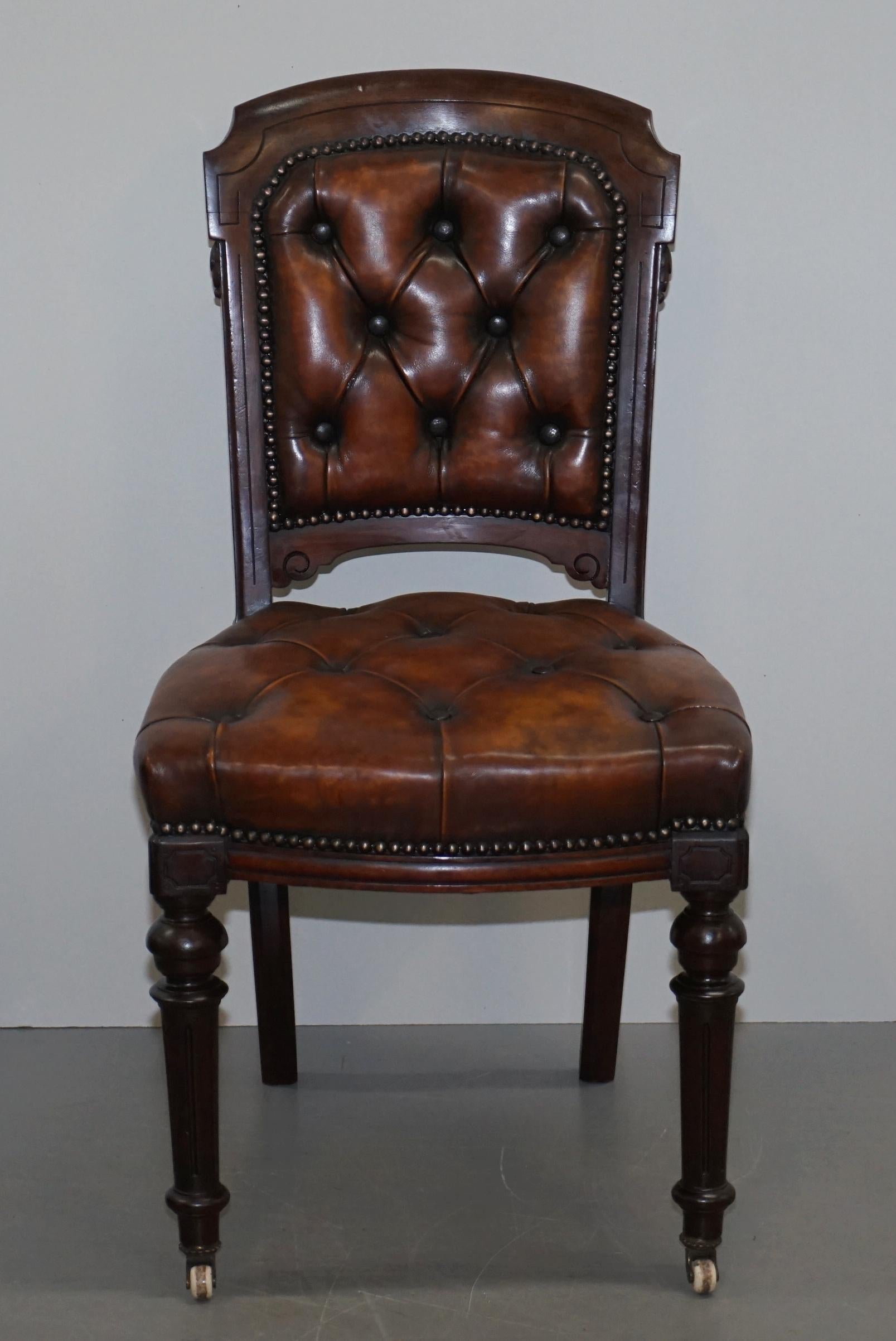 brown leather dining room chairs