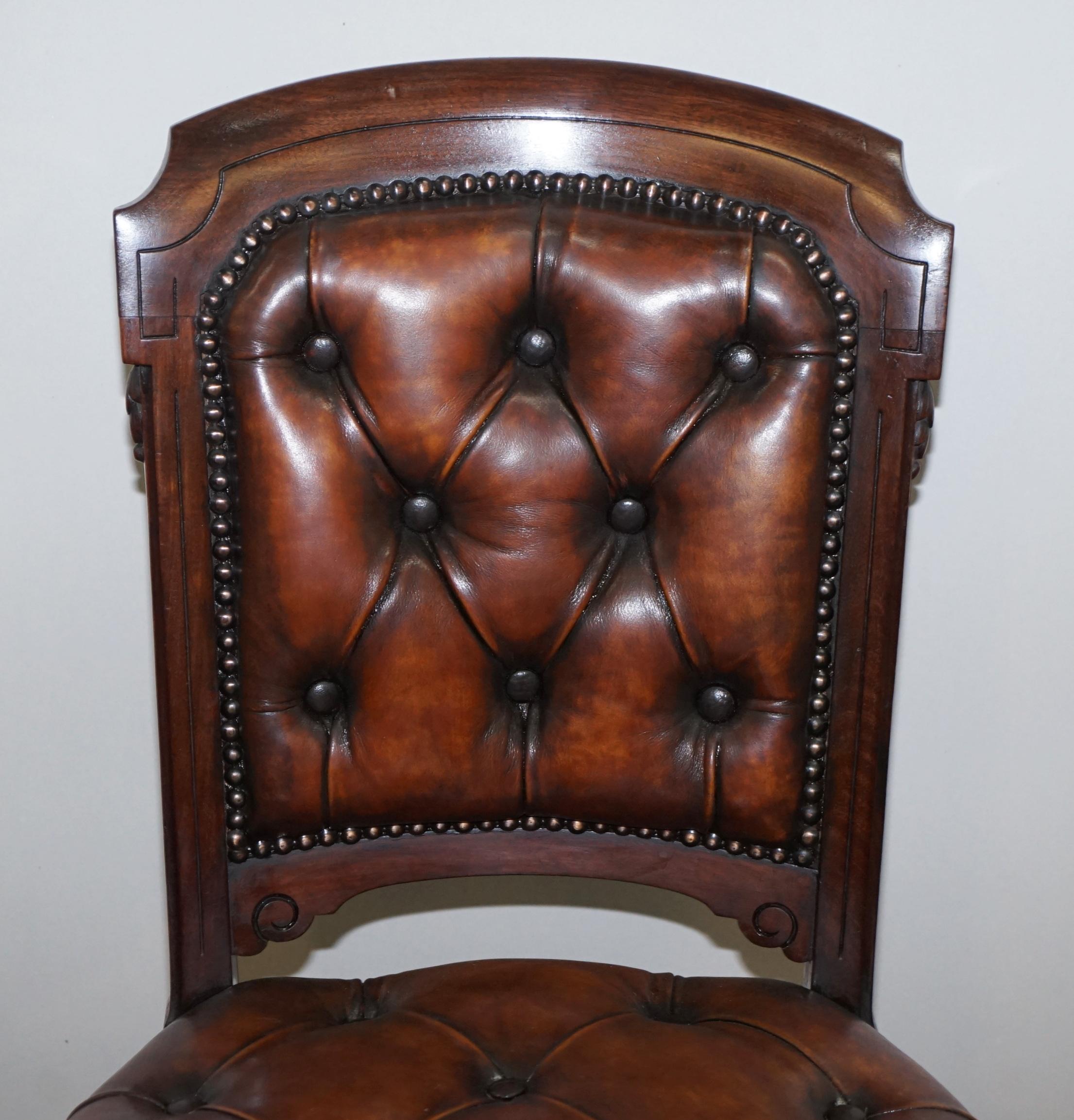 leather chesterfield dining chairs