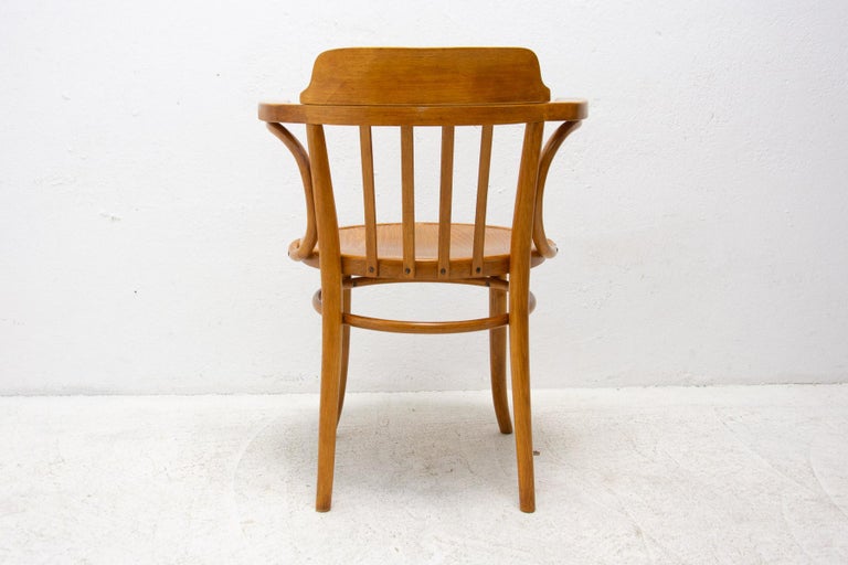 Fully Restored Thonet Office Chair, 1930s, Czechoslovakia For Sale 2