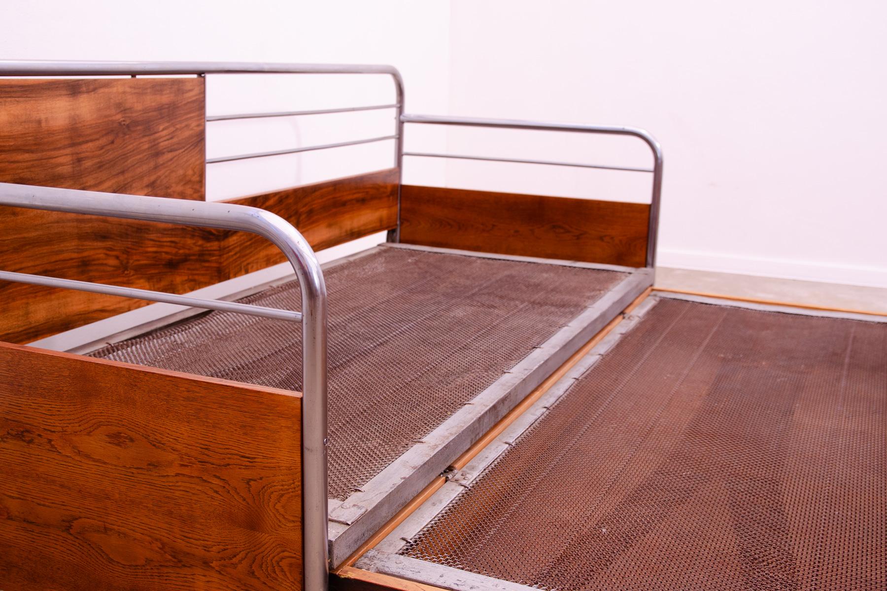 Fully restored tubular Bauhaus folding sofa, 1930´s, Bohemia 8
