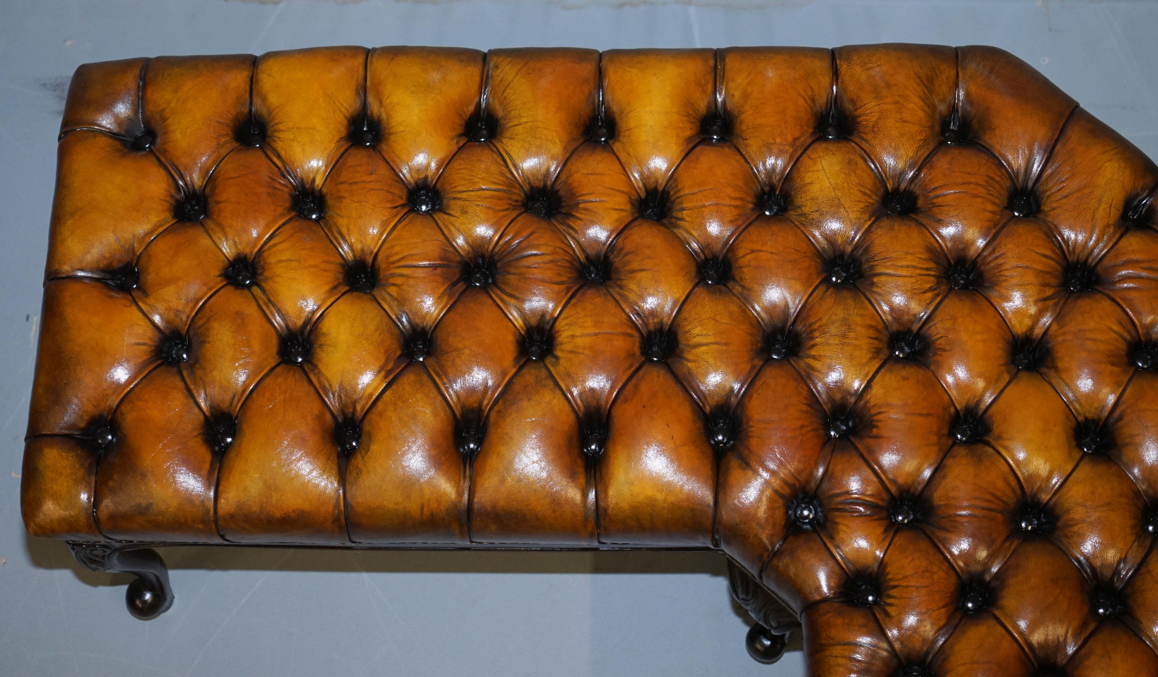 corner leather bench