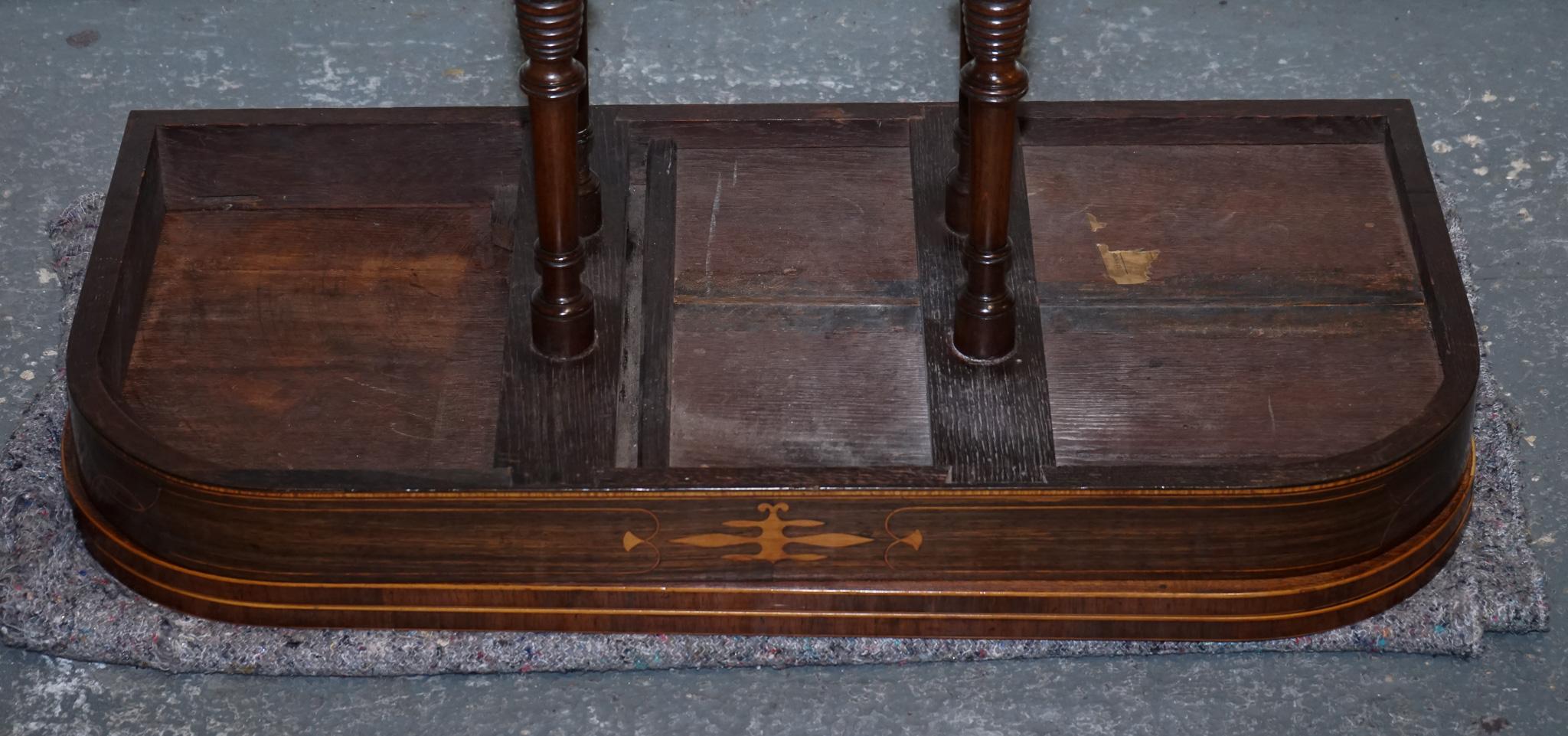 FULLY RESTORED GEORGIAN GAMES CARD FOLDING TABLE ON ORIGiNAL BRASS CASTORS For Sale 12