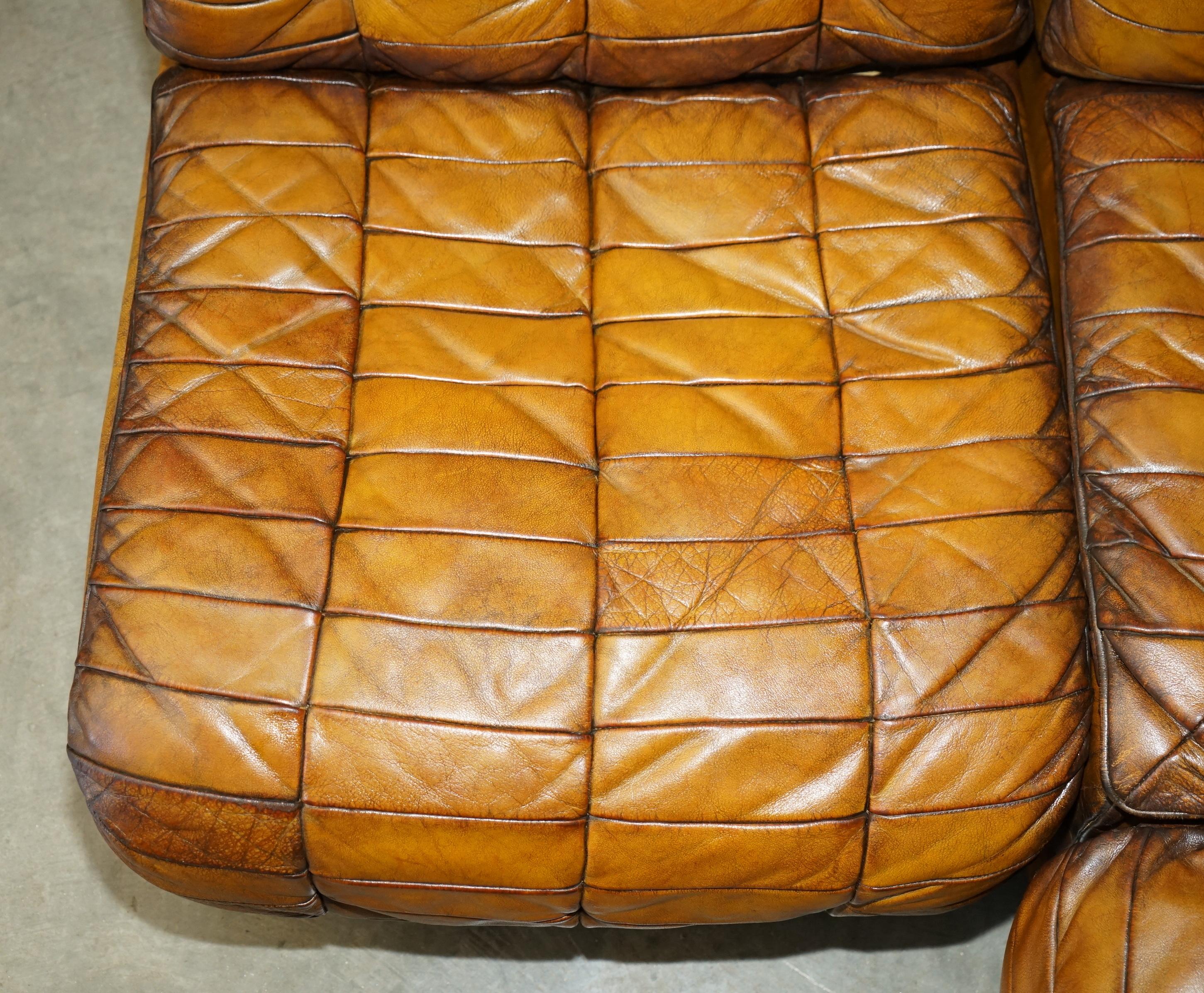 SoFA modulaire rénovée, en cuir de daim marron, DS-11 en vente 2