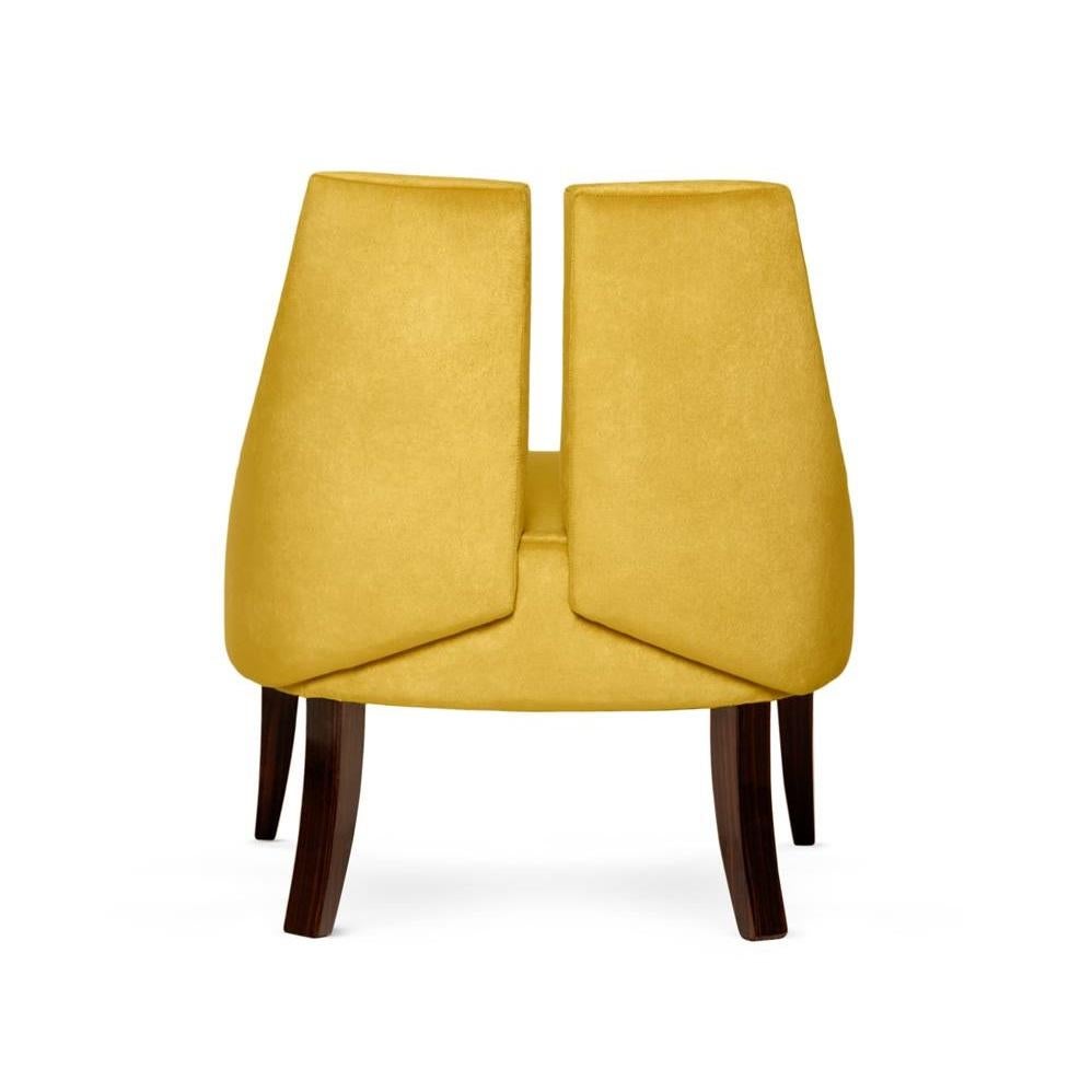 Velvet Fully Upholstered Armchair with Classic Silhouette by Munna For Sale