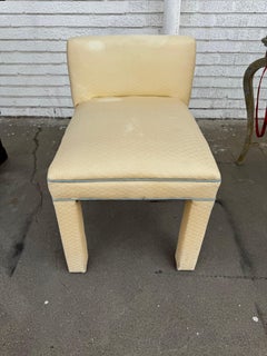 Fully Upholstered Parsons Style Vanity Stool