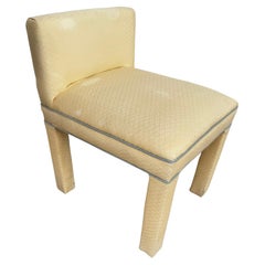 Fully Upholstered Parsons Style Vanity Stool