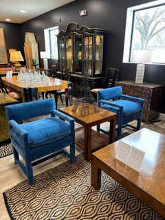 Paire de chaises d'appoint vintage entièrement tapissées de Flair de Bernhardt