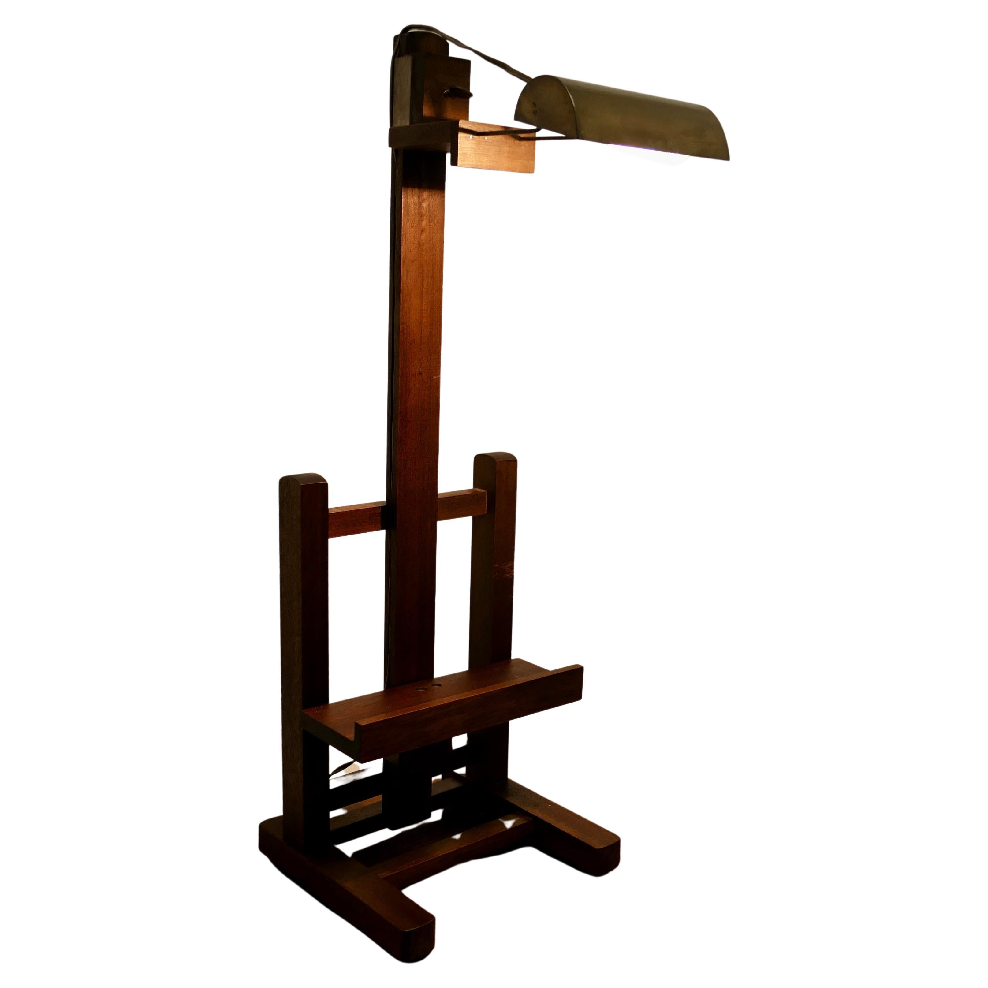 Fully Working Table Top Easel Reading Stand Lamp For Sale