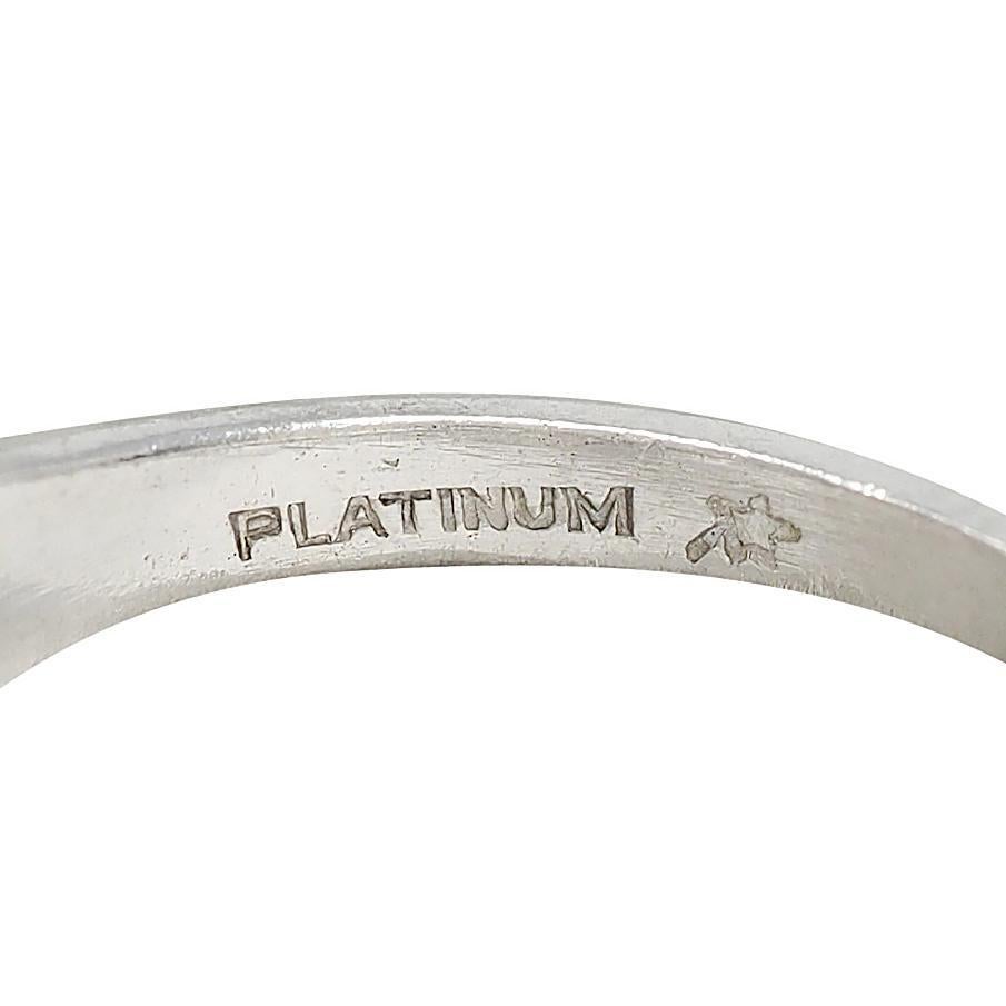 Fulmer & Co. 1943 Diamond Platinum Double Row Vintage Buckle Ring im Angebot 1