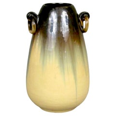 Fulper Drip Glazed Arts & Crafts Ring Handled Vase