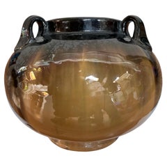 Fulper Vasekraft Jarrón de cerámica artística de tres asas Principios del siglo XX