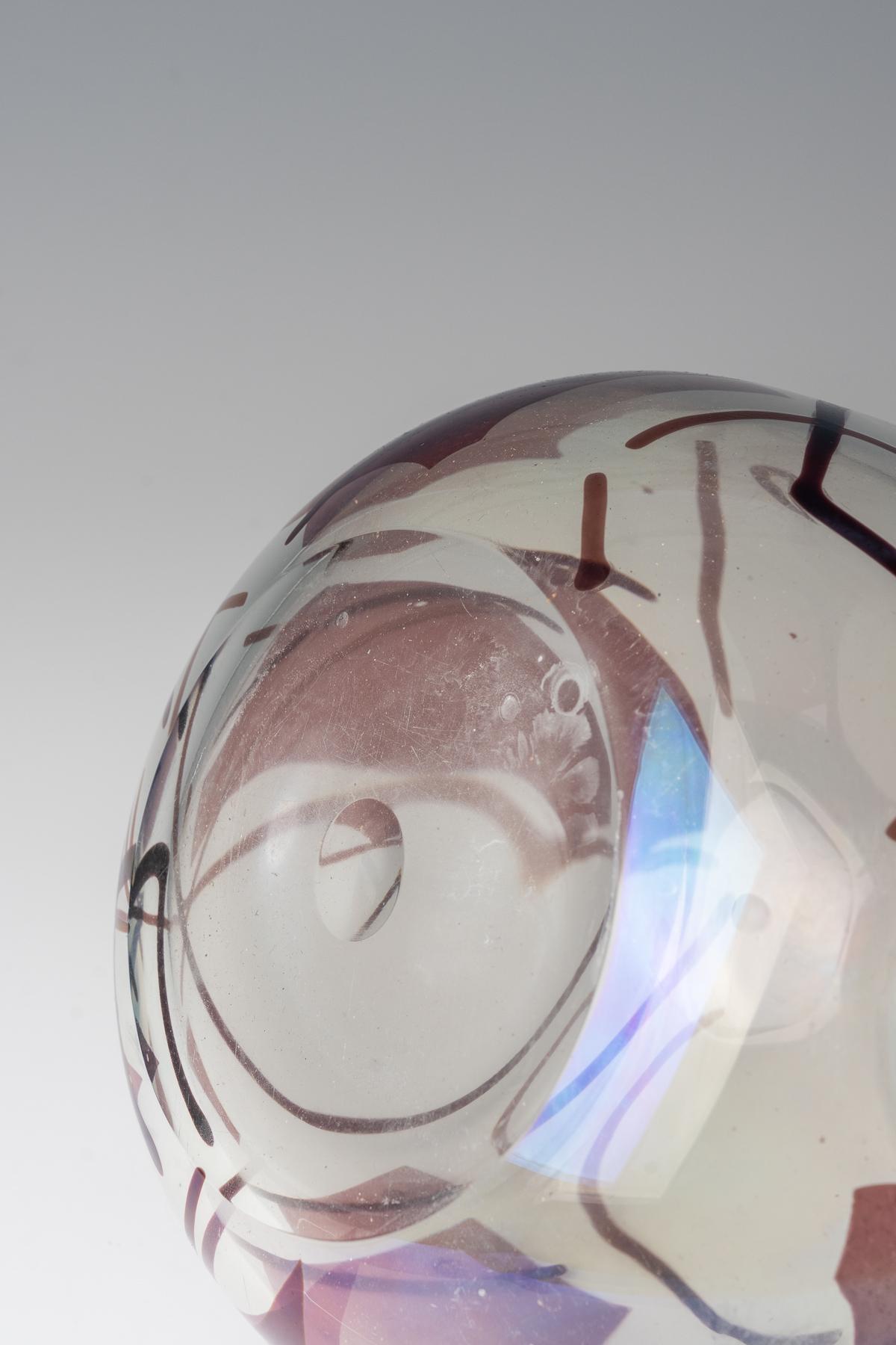 Mid-20th Century Fulvio Bianconi (1915-1996), vase from 'Con Macchie' series, ca. 1950 For Sale