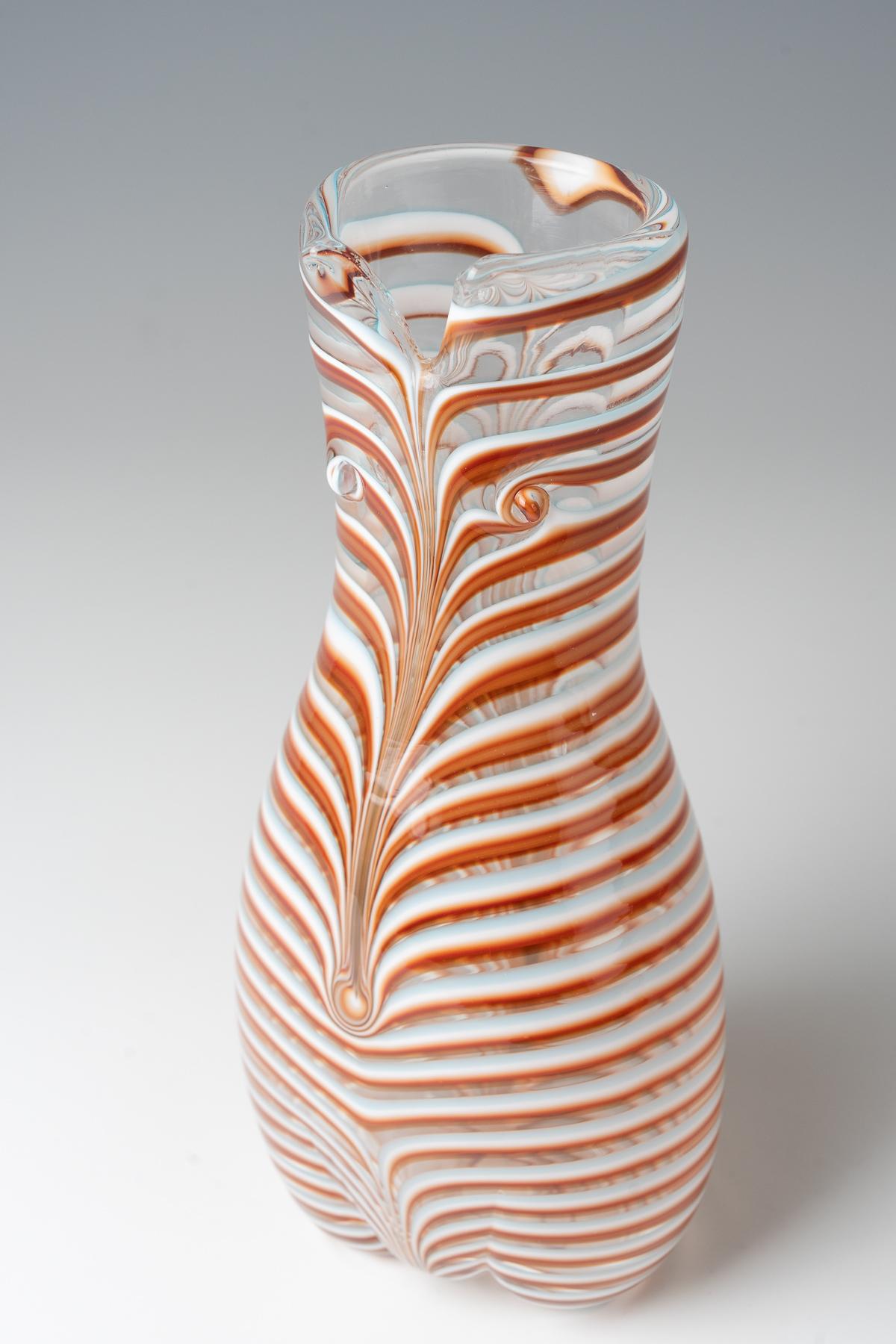 Fatto a mano Fulvio Bianconi, un raro vaso della serie 'Bikini', 1950 circa, Model No. 4421 in vendita