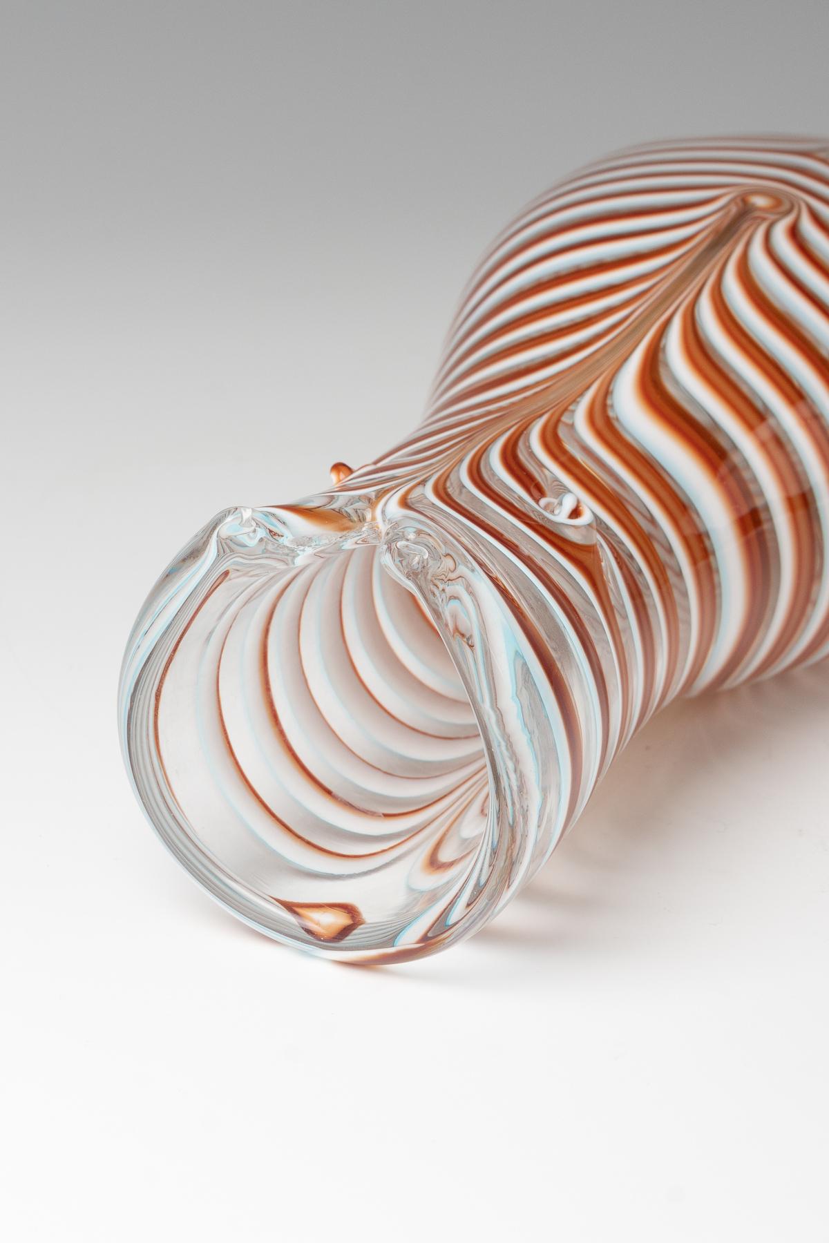 Vetro di Murano Fulvio Bianconi, un raro vaso della serie 'Bikini', 1950 circa, Model No. 4421 in vendita