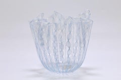 Fulvio Bianconi Blue Handkerchief Bowl from Venini,  Murano Italy
