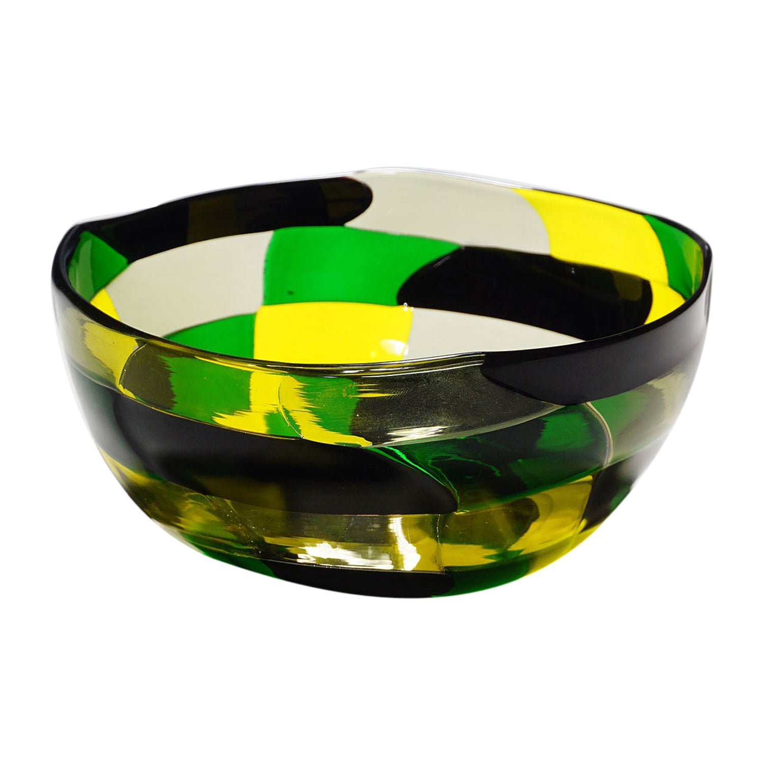 Fulvio Bianconi Bowl Pezzato Americano, Venini, Murano 1950s