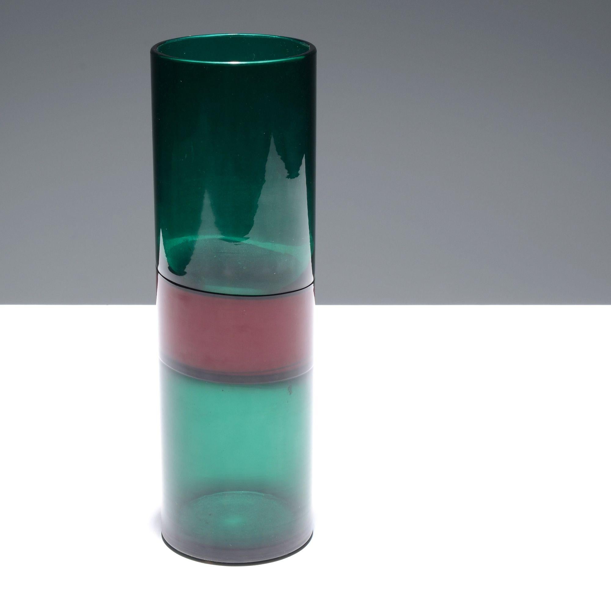 Mid-Century moderno Fulvio Bianconi FASCE ORIZZONTALE Vase, Murano in vendita