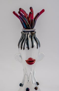 Fulvio Bianconi Figurative Murano decanter by Pauly & Co.