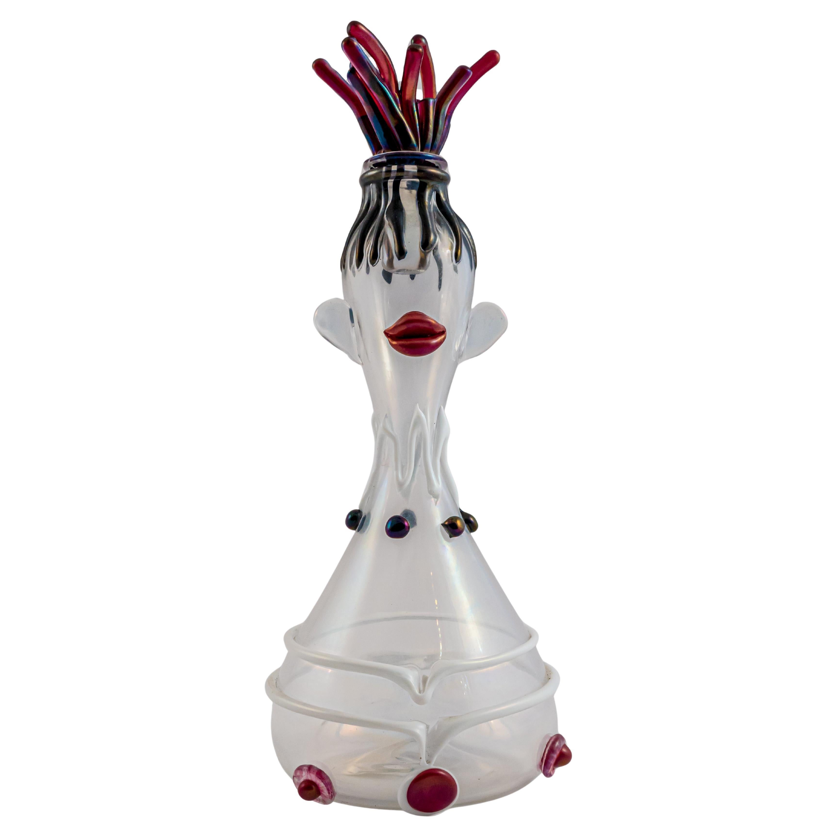 Fulvio Bianconi Figurative Murano decanter by Pauly & Co. For Sale