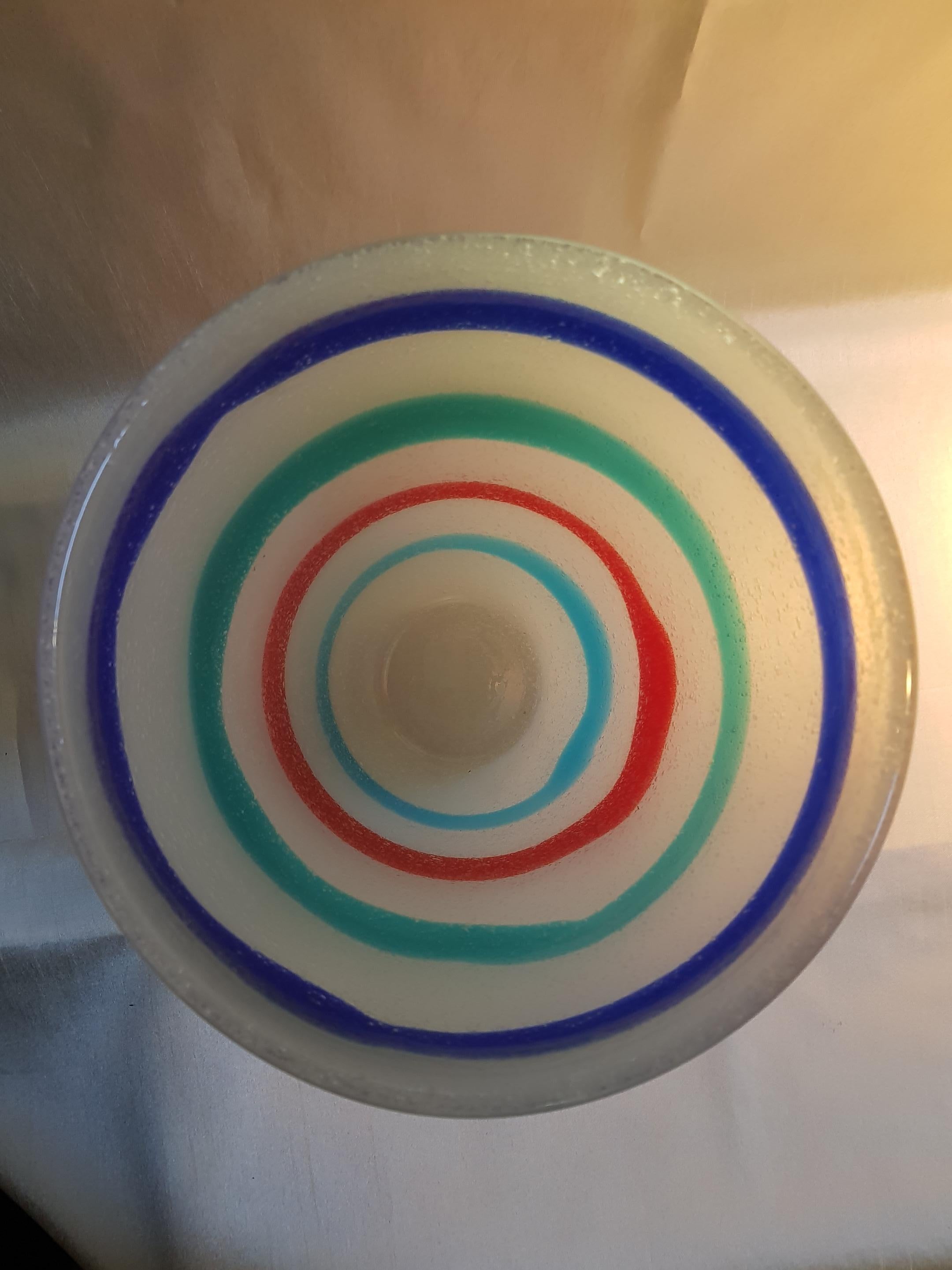 Vetro Fulvio Bianconi per Cenedese Vaso in vetro artistico Pulegoso A Fasce Orizzontali in vendita