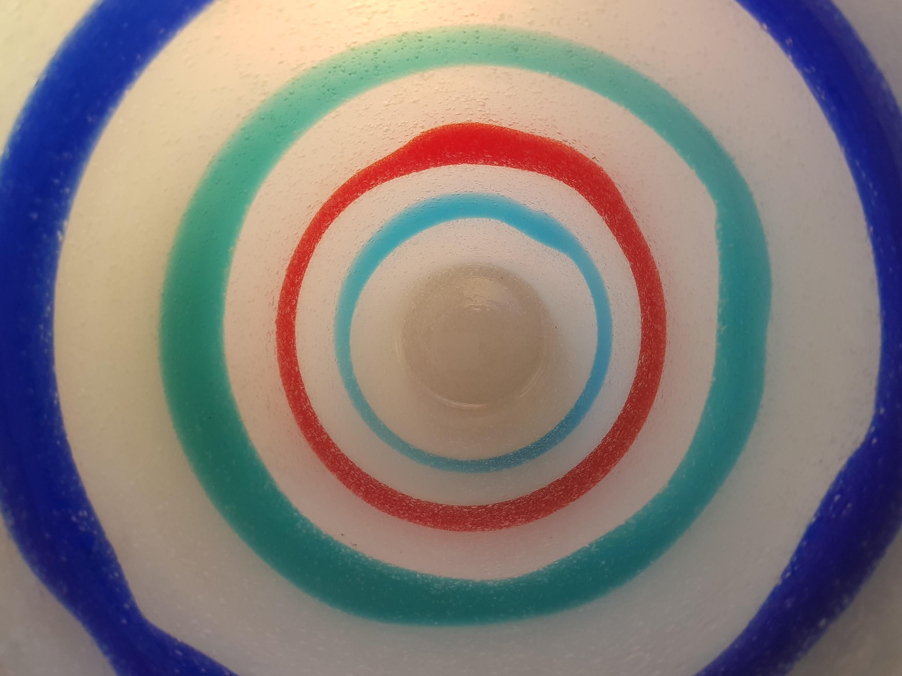 Fulvio Bianconi per Cenedese Vaso in vetro artistico Pulegoso A Fasce Orizzontali in vendita 1