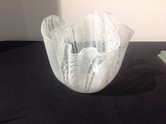 Fulvio Bianconi for Venini Acid Signed Murano Handkerchief Vase