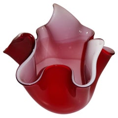 Retro Fulvio Bianconi for Venini Fazzoletto Decorative Vase