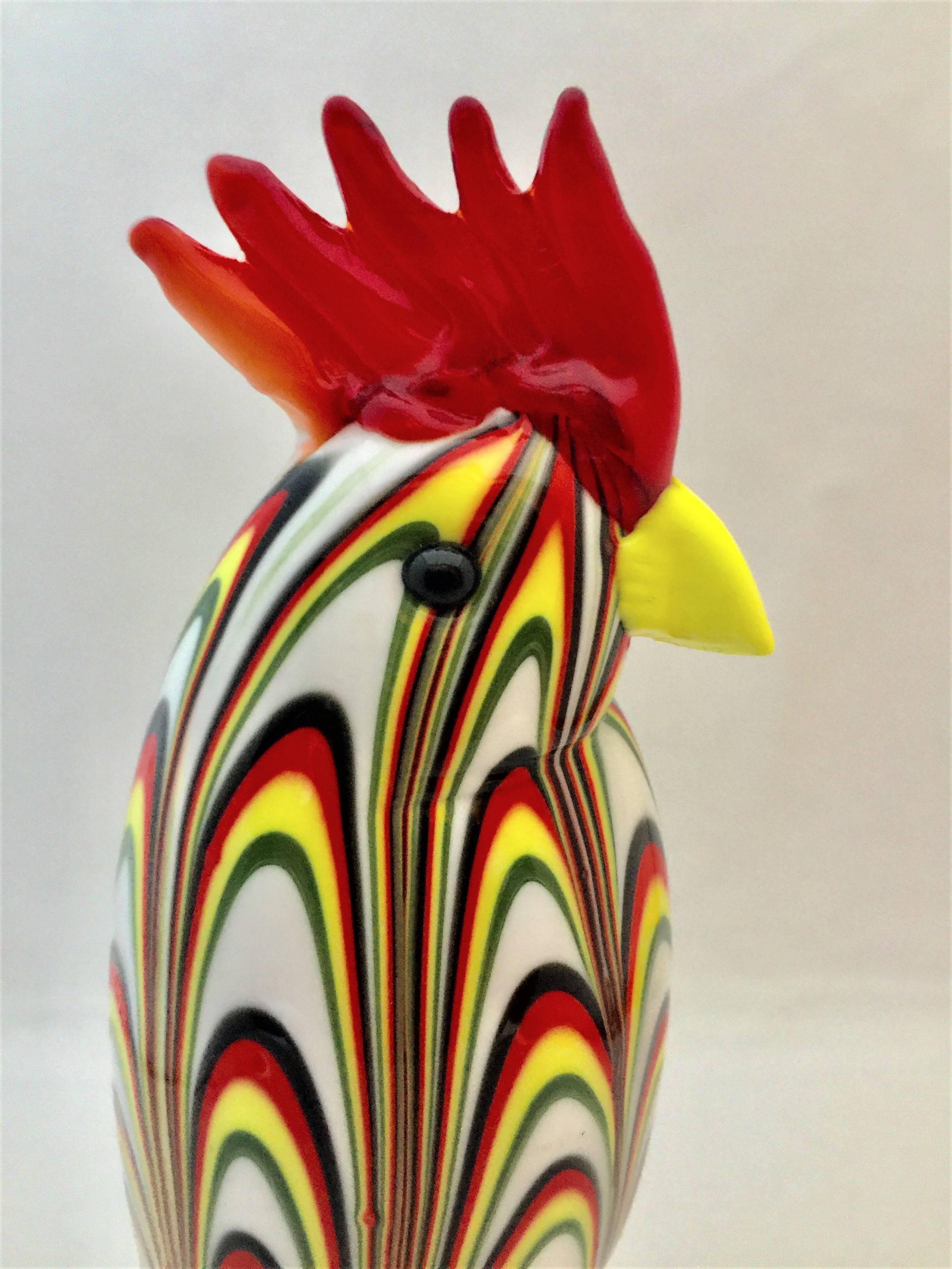 Oiseau en verre d'art italien Fulvio Bianconi pour Venini, vers 1950 Excellent état à Buffalo, NY
