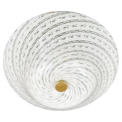 Fulvio Bianconi for Venini Murano Flush Mount Zanfirico, 1950s