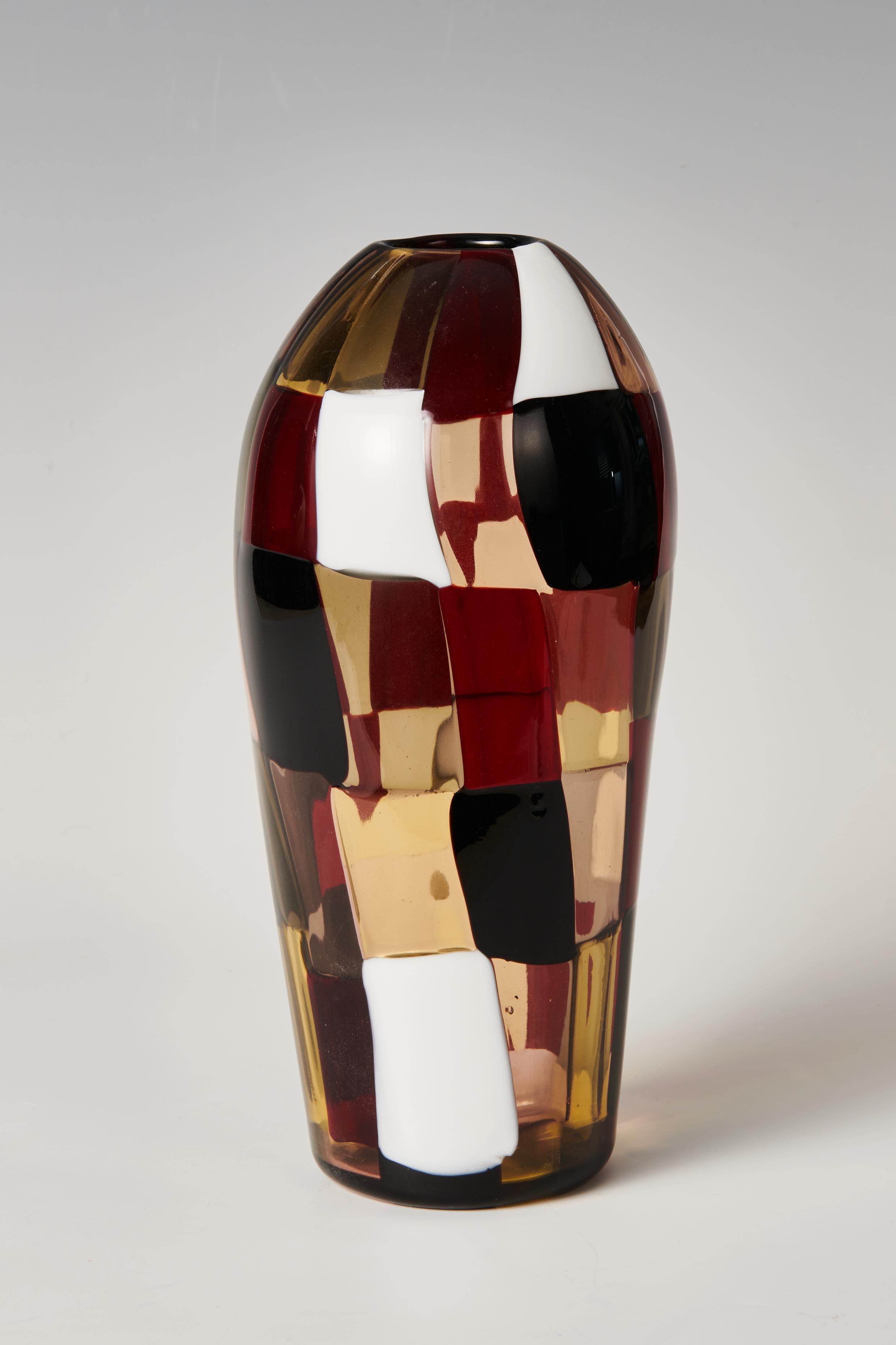 Fulvio Bianconi per Venini. Pezzato  Vaso 