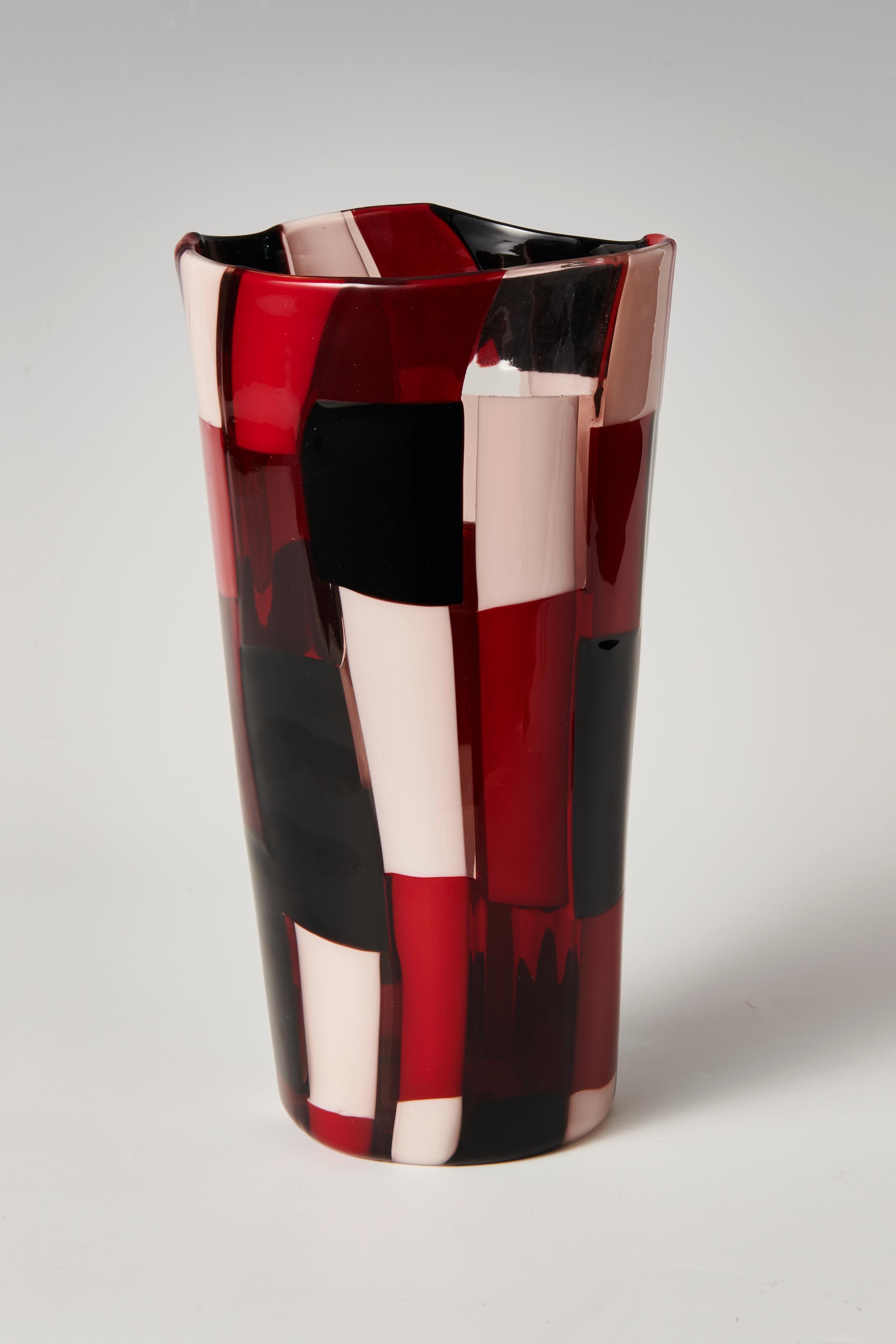 Fulvio Bianconi per Venini. Pezzato  Vaso 