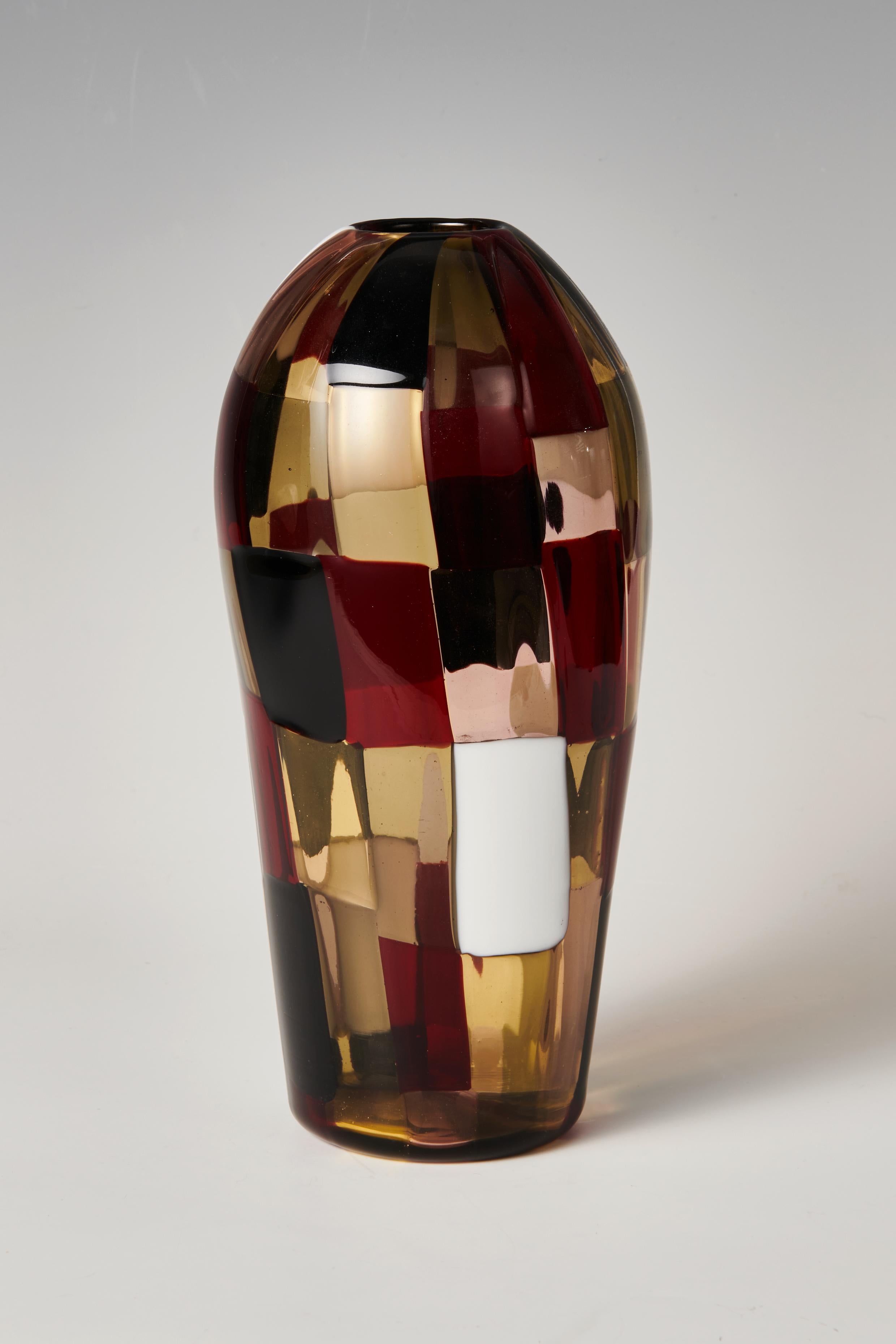 Fatto a mano Fulvio Bianconi per Venini. Pezzato 1950 in vendita