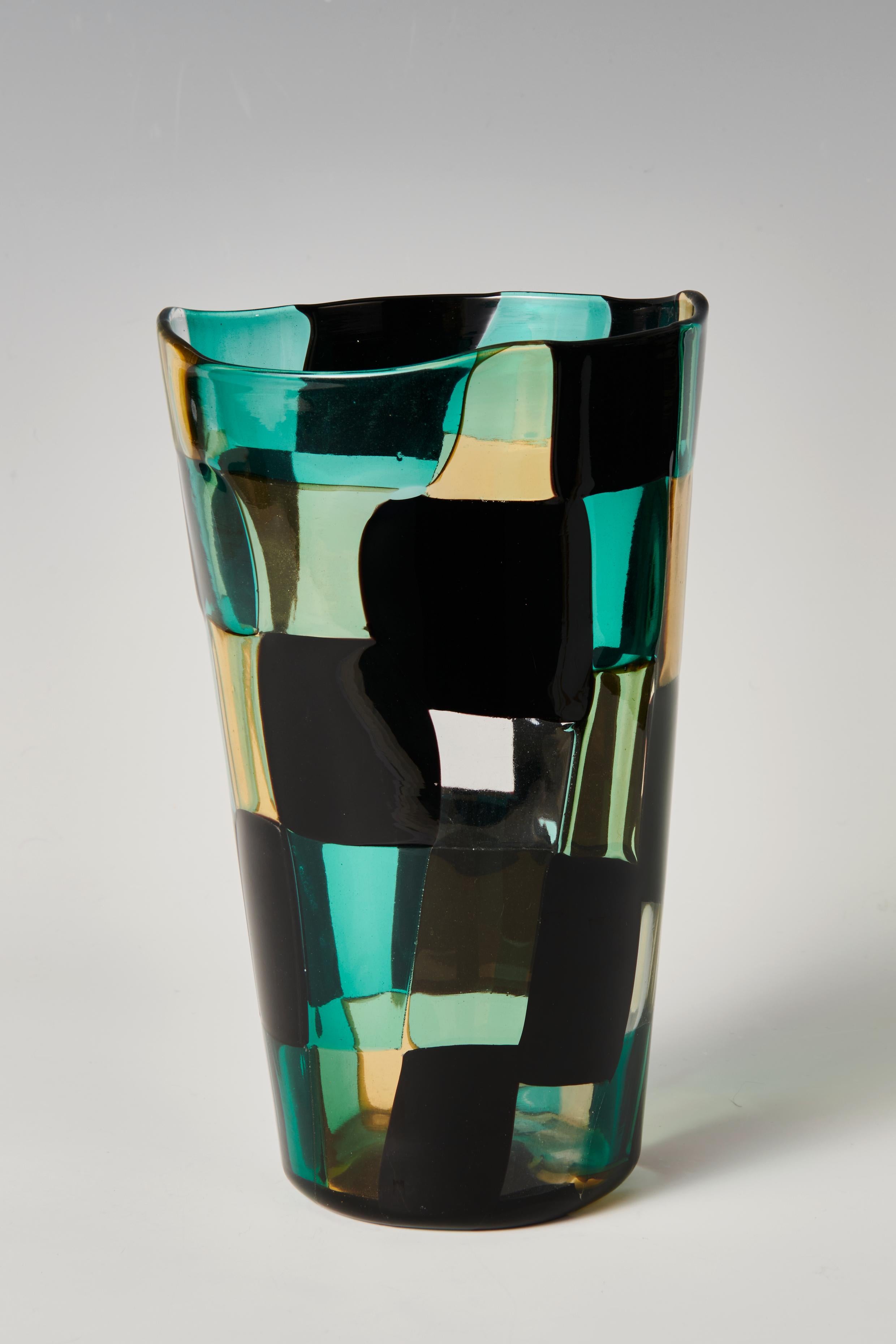 Fulvio Bianconi per Venini. Vaso Pezzato Americano, modello 4402. Vaso