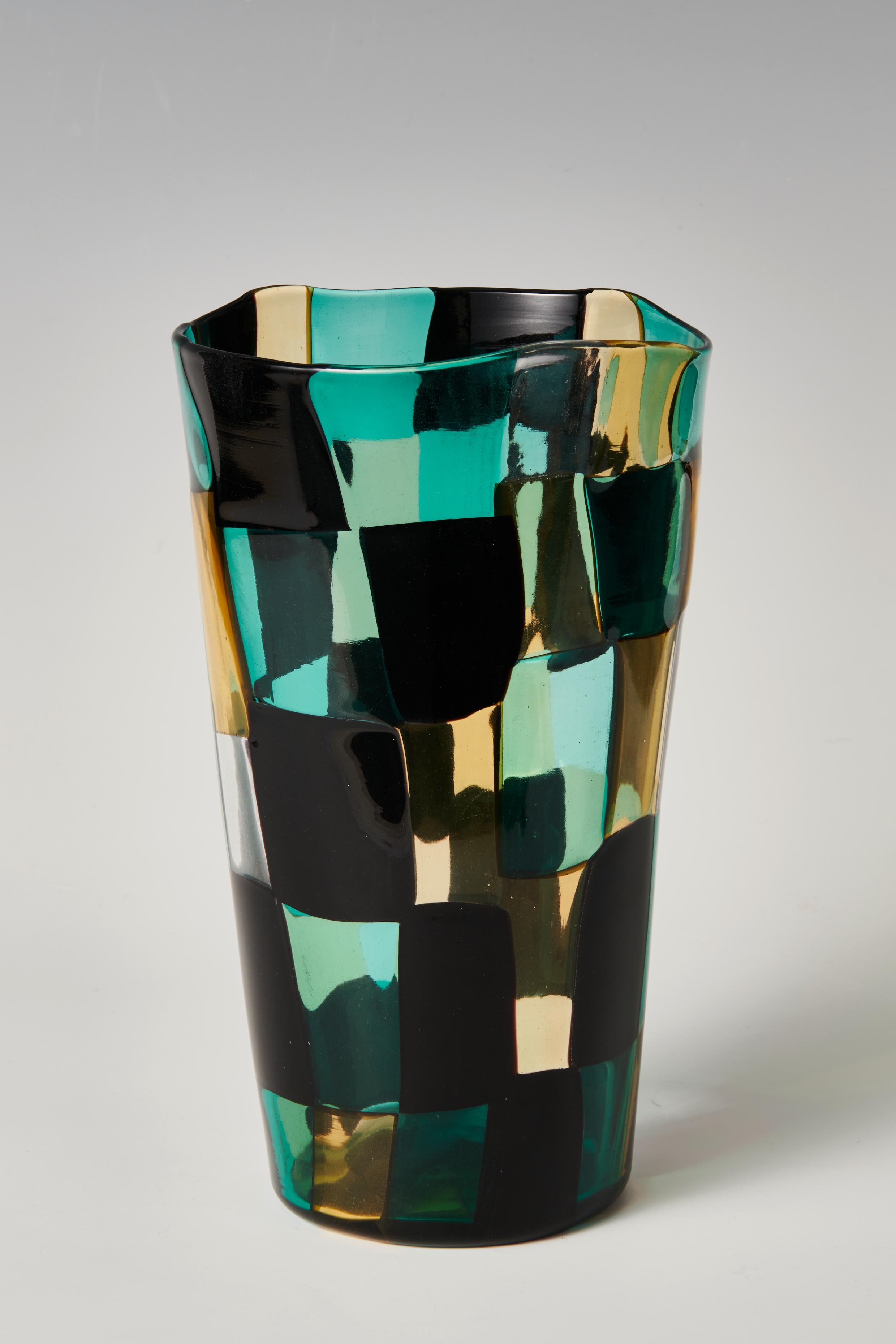 Italiano Fulvio Bianconi per Venini. Vaso Pezzato Americano, modello 4402 in vendita