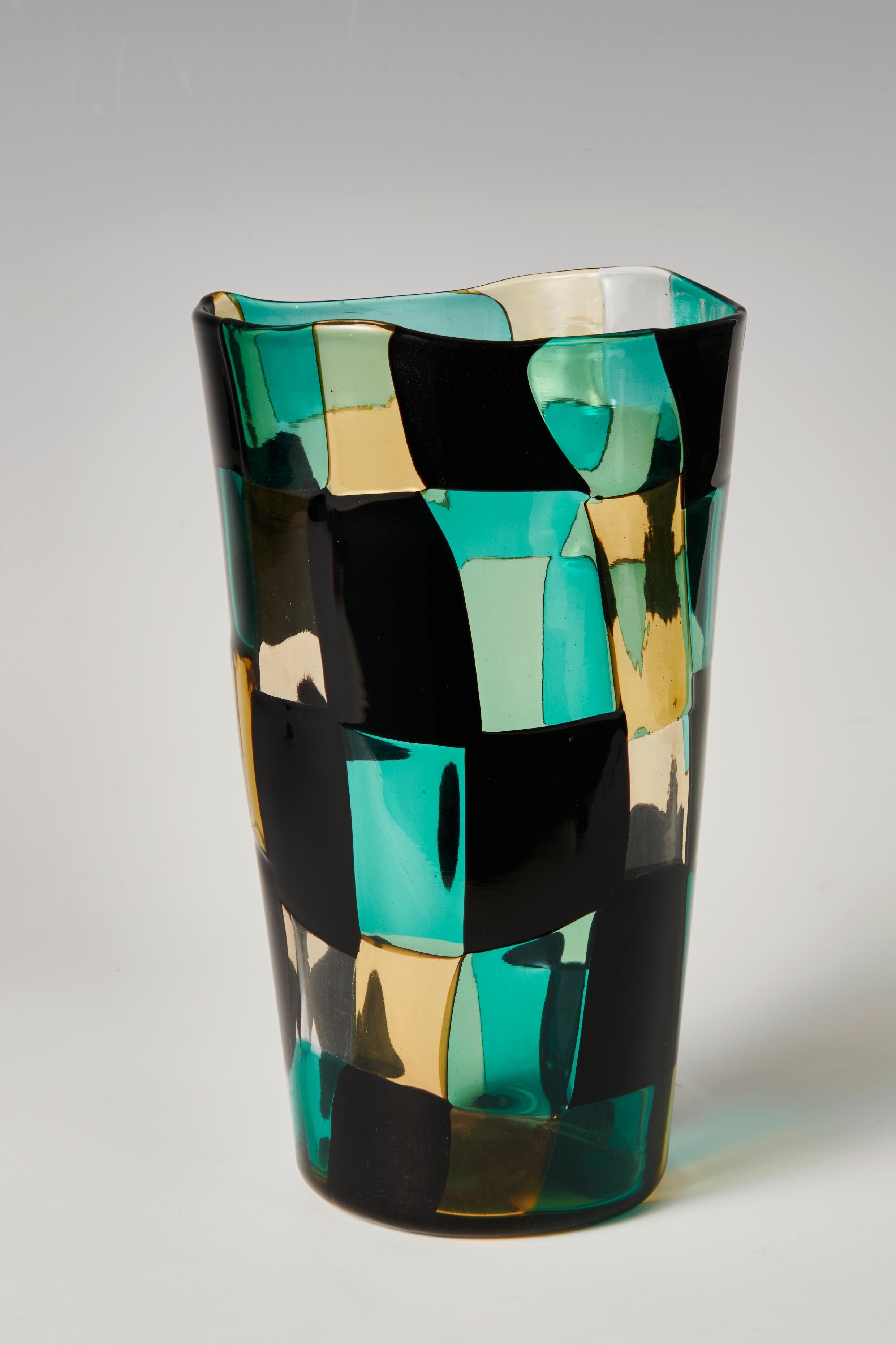 Fatto a mano Fulvio Bianconi per Venini. Vaso Pezzato Americano, modello 4402 in vendita