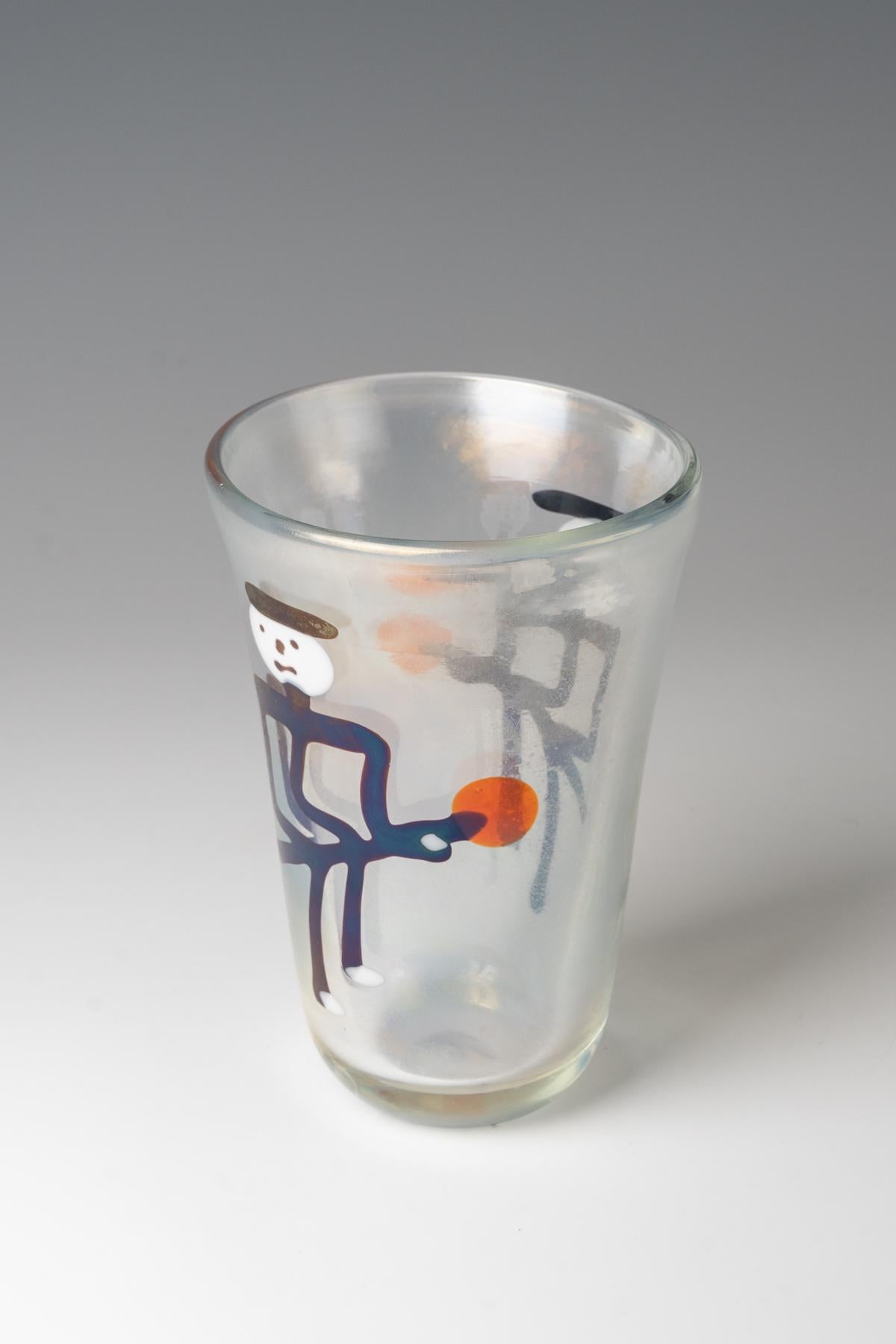 Dipinto a mano Fulvio Bianconi per Venini, Vaso, 