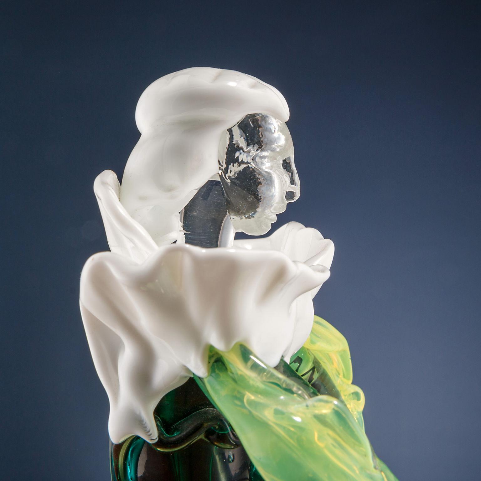 Italian  Fulvio Bianconi Glass Figurine, Venini 1950 circa For Sale