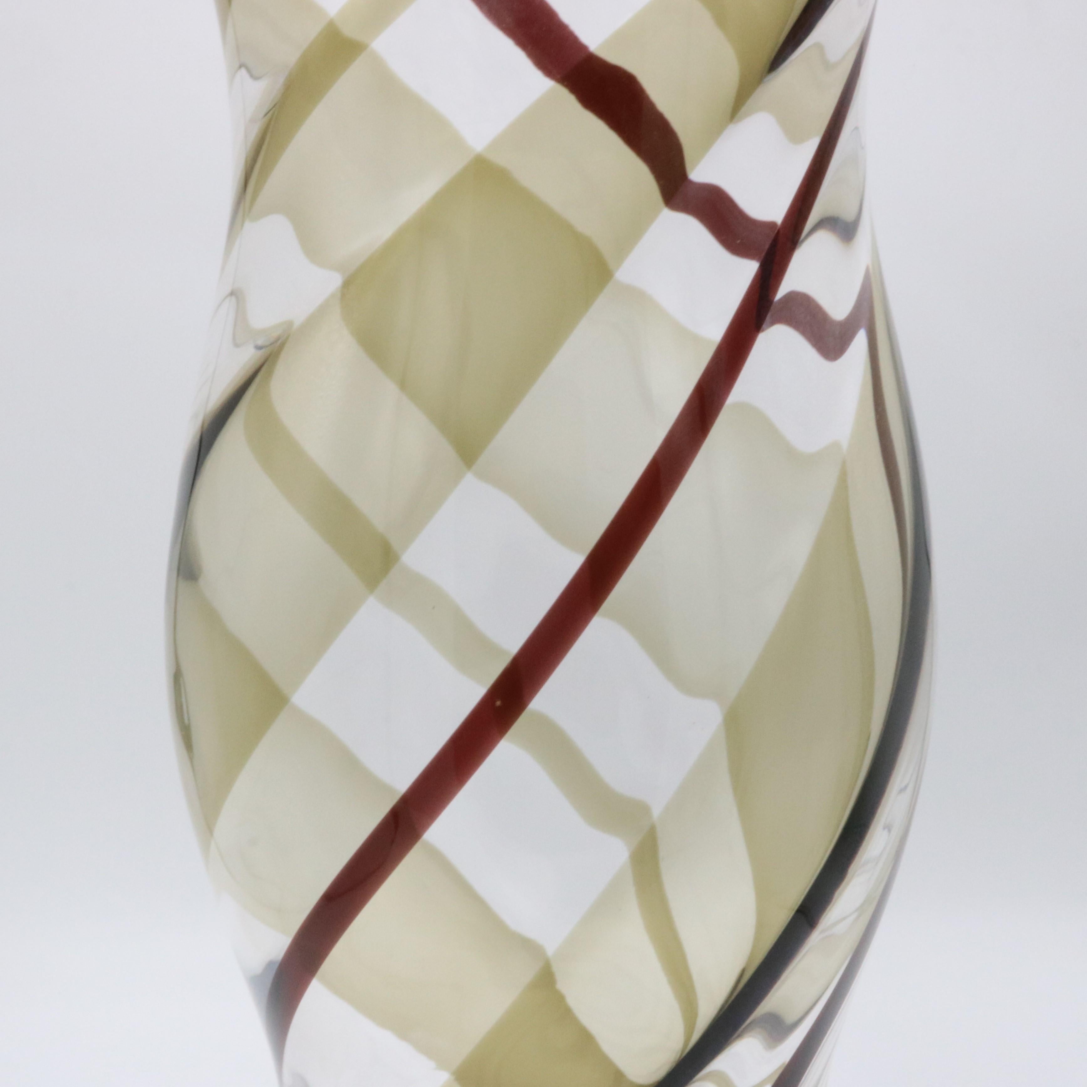Fulvio Bianconi Italian Venini Art Glass Vase Italy 1950 In Good Condition For Sale In New York, NY