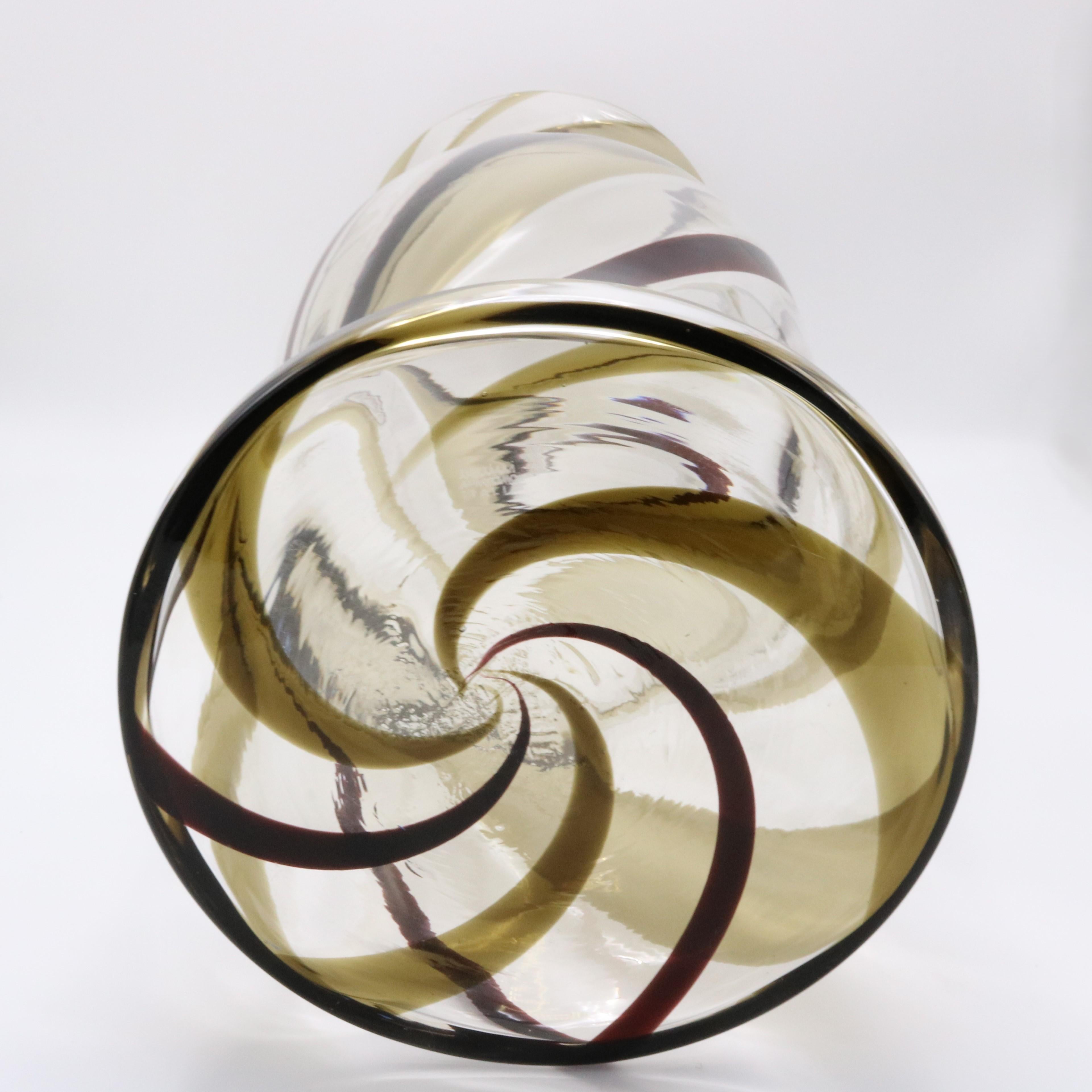 Fulvio Bianconi Italian Venini Art Glass Vase Italy 1950 For Sale 1