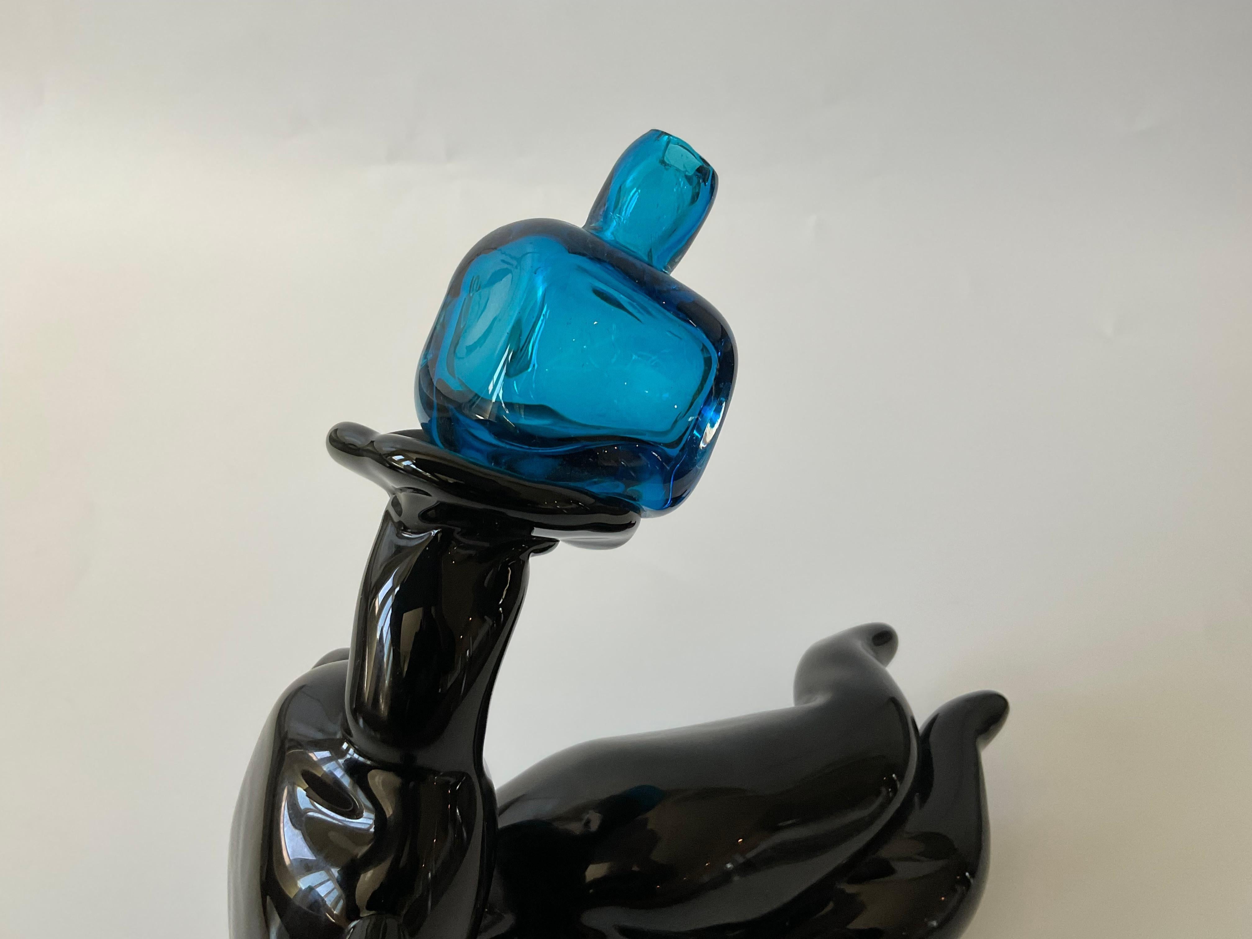 Fulvio Bianconi Limited Nude Murano glass Sculpture Venini 1993 Number 5 of 29 In Good Condition For Sale In Ann Arbor, MI