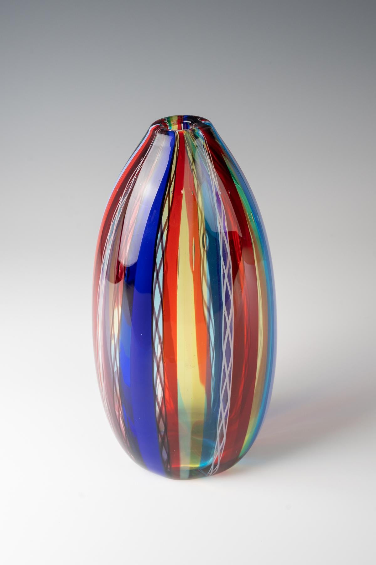 Italiano Fulvio Bianconi, vaso ovale, 1964 in vendita