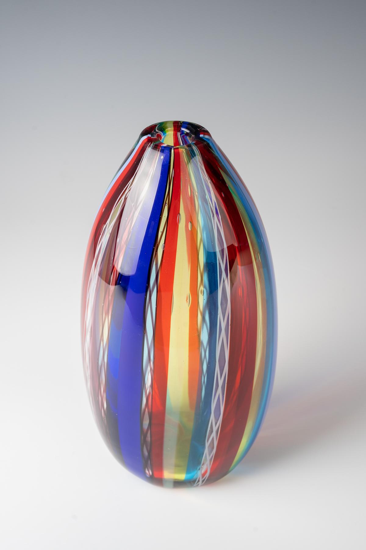 Fatto a mano Fulvio Bianconi, vaso ovale, 1964 in vendita
