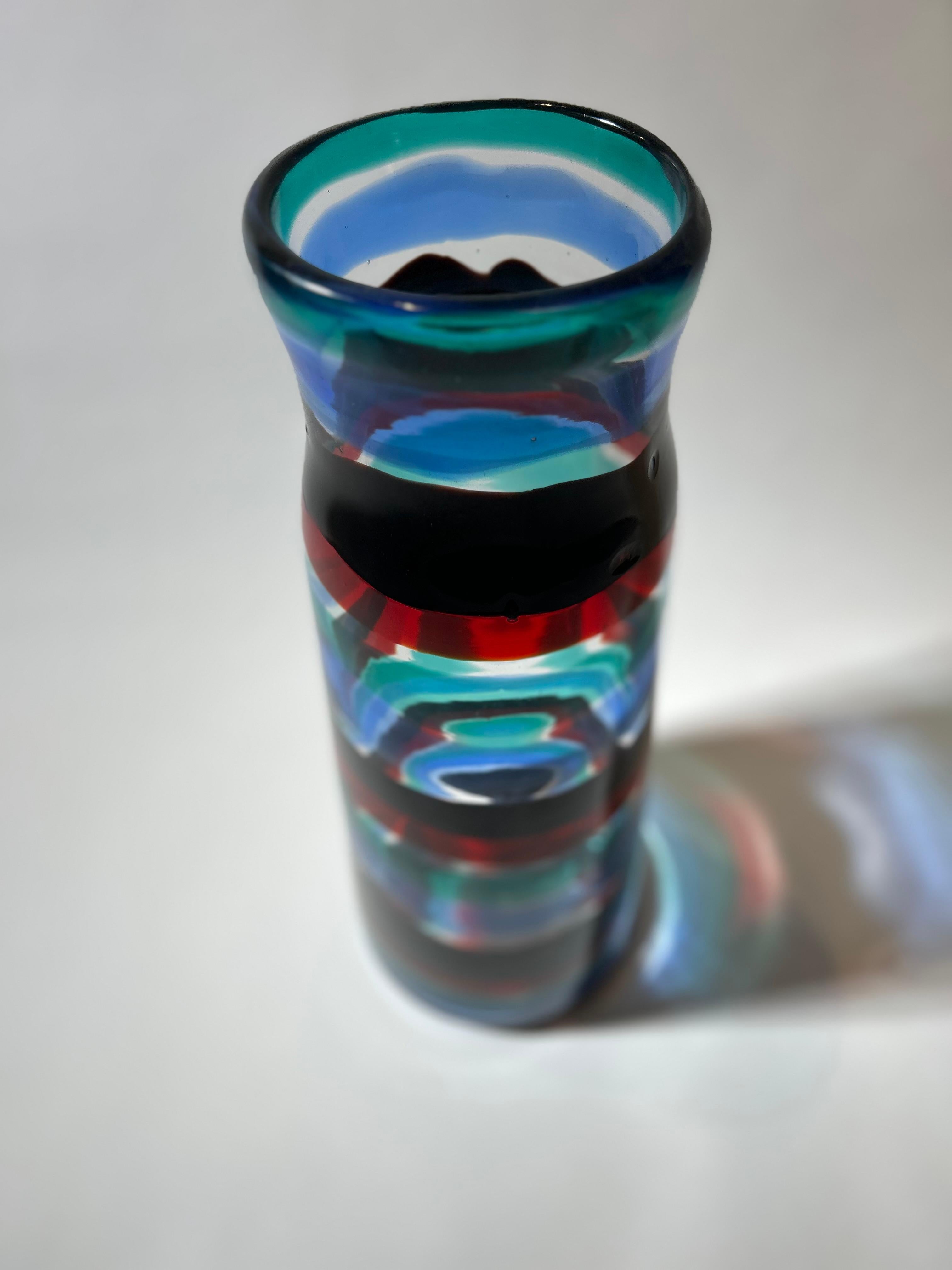 Fulvio Bianconi Rare vase monumental Fasce Orizzontali, modèle 3839 en vente 4