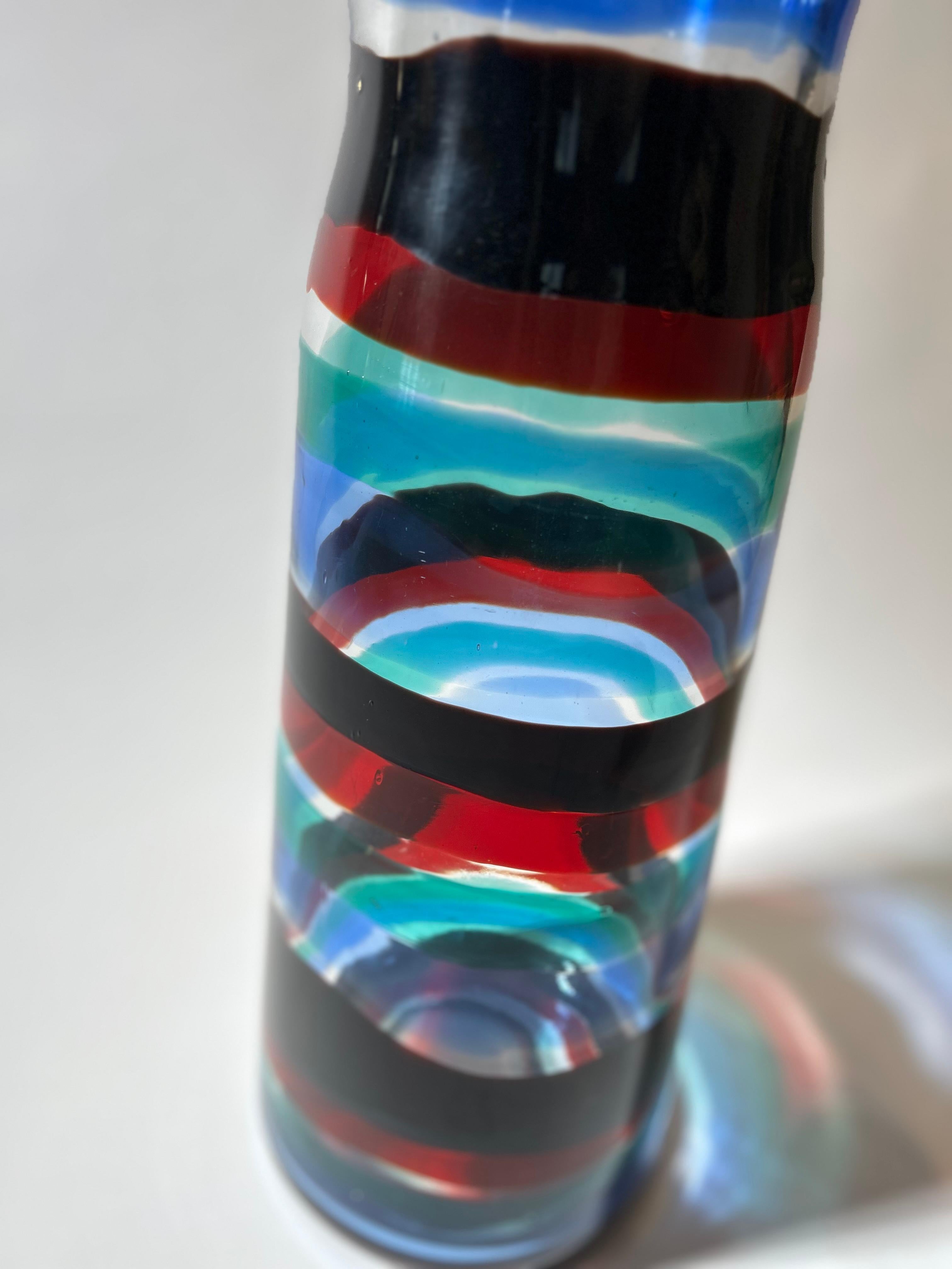 Fulvio Bianconi Rare vase monumental Fasce Orizzontali, modèle 3839 en vente 6
