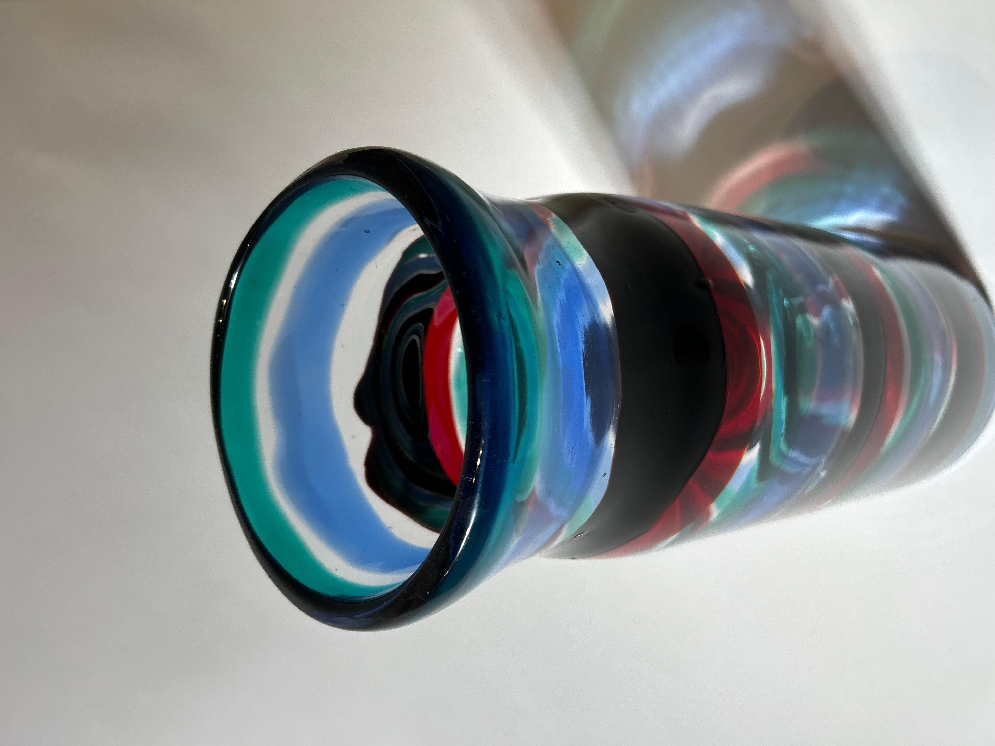 Fulvio Bianconi Rare vase monumental Fasce Orizzontali, modèle 3839 en vente 7